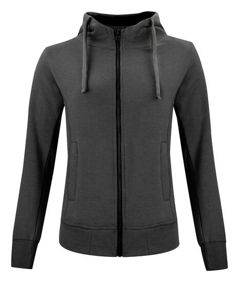 clique Veste à capuche zippée femme – Full Zip, anthracite melange