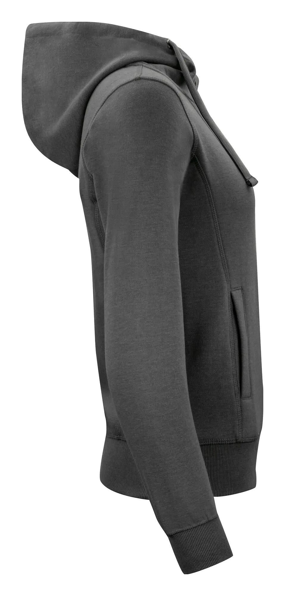 clique Classic Hoody Full Zip Women em anthracite melange 4/4