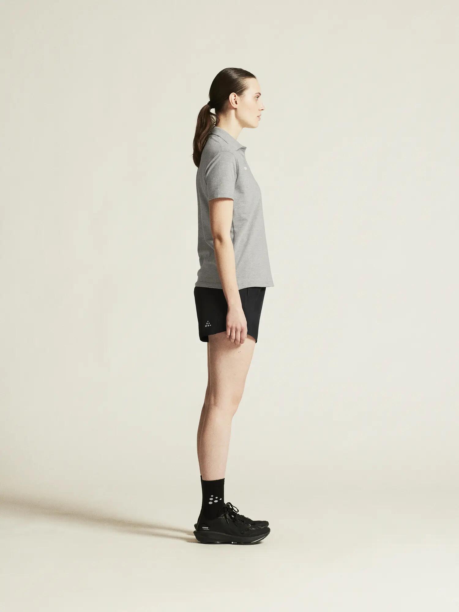 craft Community 2.0 Polo W polo en coton mélangé confortable – Grey Melange 4/7
