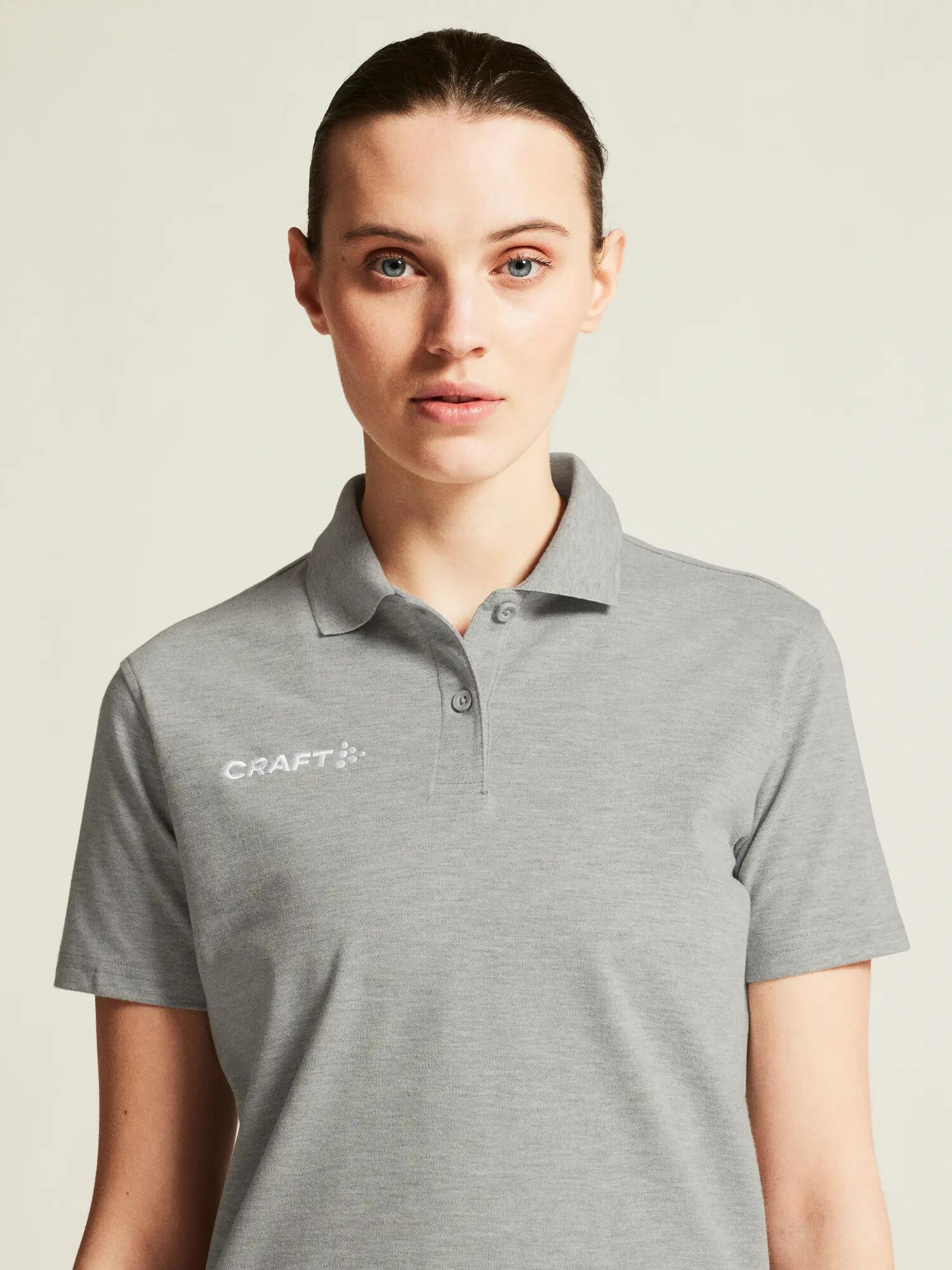 craft Community 2.0 Polo W polo en coton mélangé confortable – Grey Melange 3/7