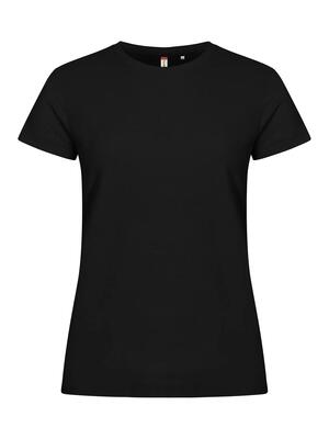 Clique basic-t women dames t-shirt aansluitend 100% katoen - zwart – black