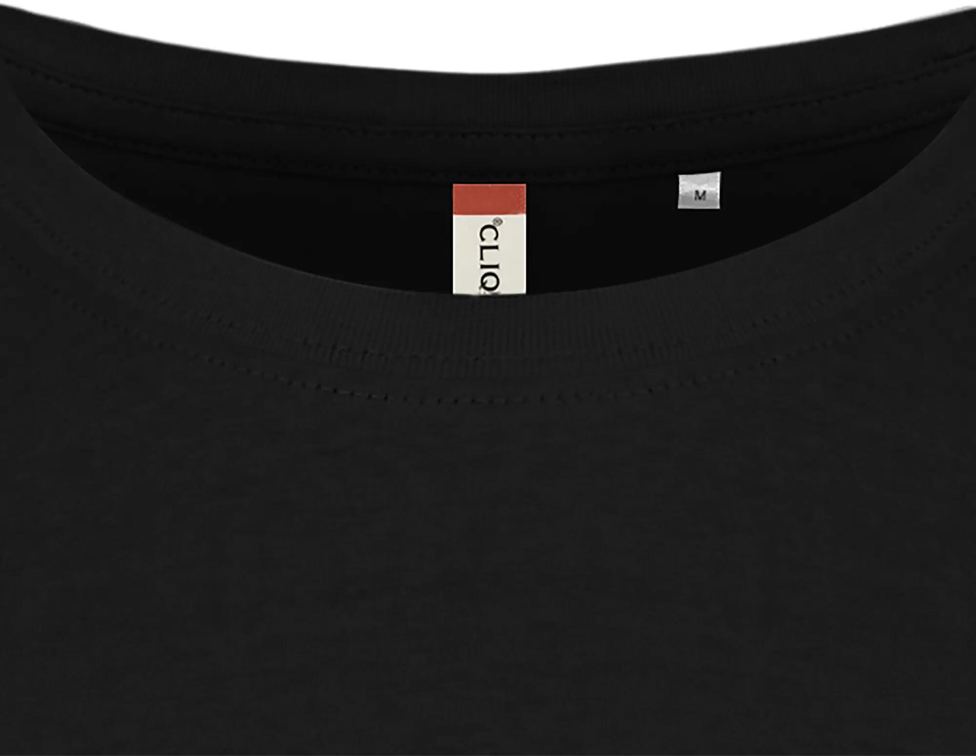clique Basic-T Women – T-shirt donna slim, 100% cotone (nero) – black 5/8