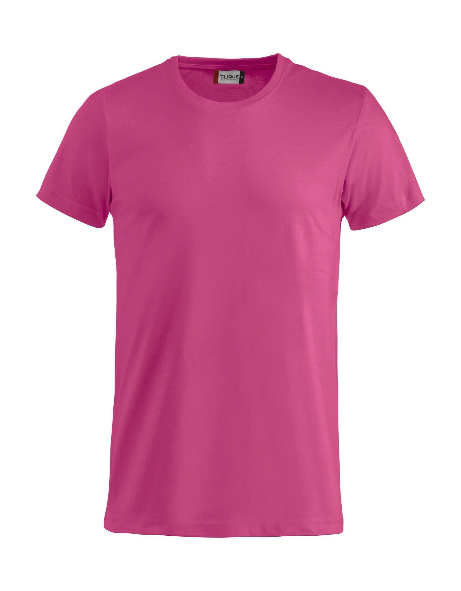 clique Basic-T Junior T-shirt junior in cotone con collo a coste – bright cerise 4/4