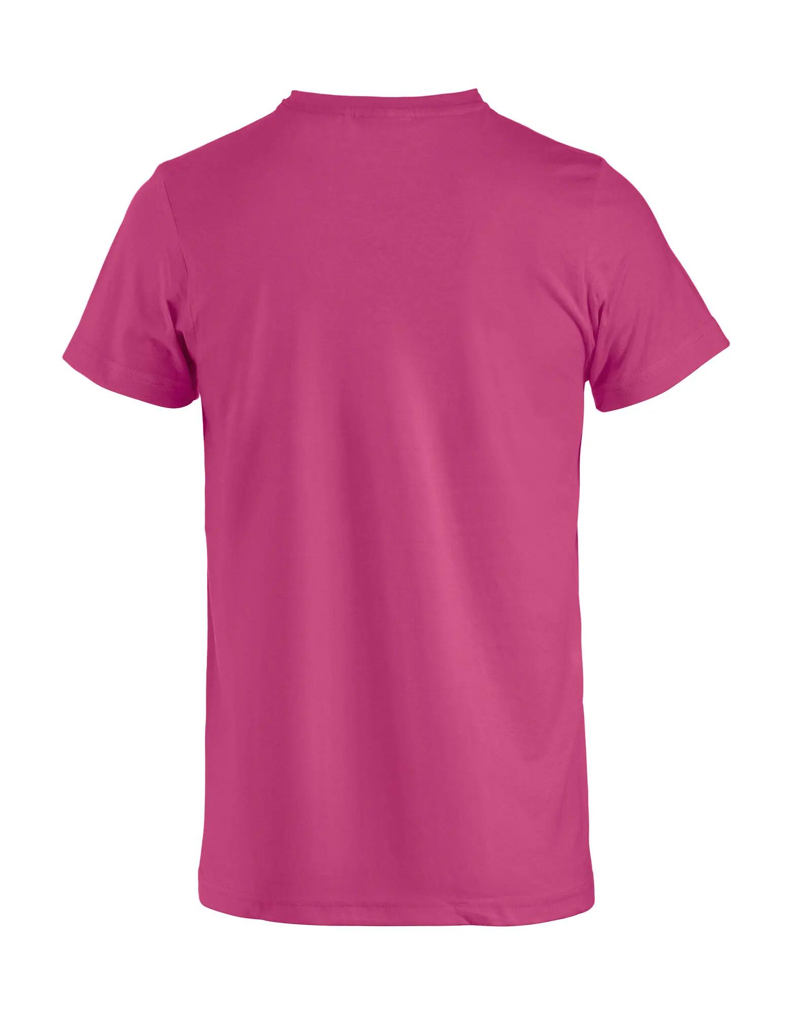 clique Basic-T Junior T-shirt junior in cotone con collo a coste – bright cerise 3/4