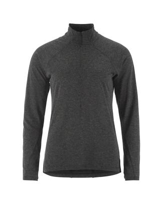 craft Wool LS Tee W - Tee-shirt manches longues en laine mérinos – Black/Melange