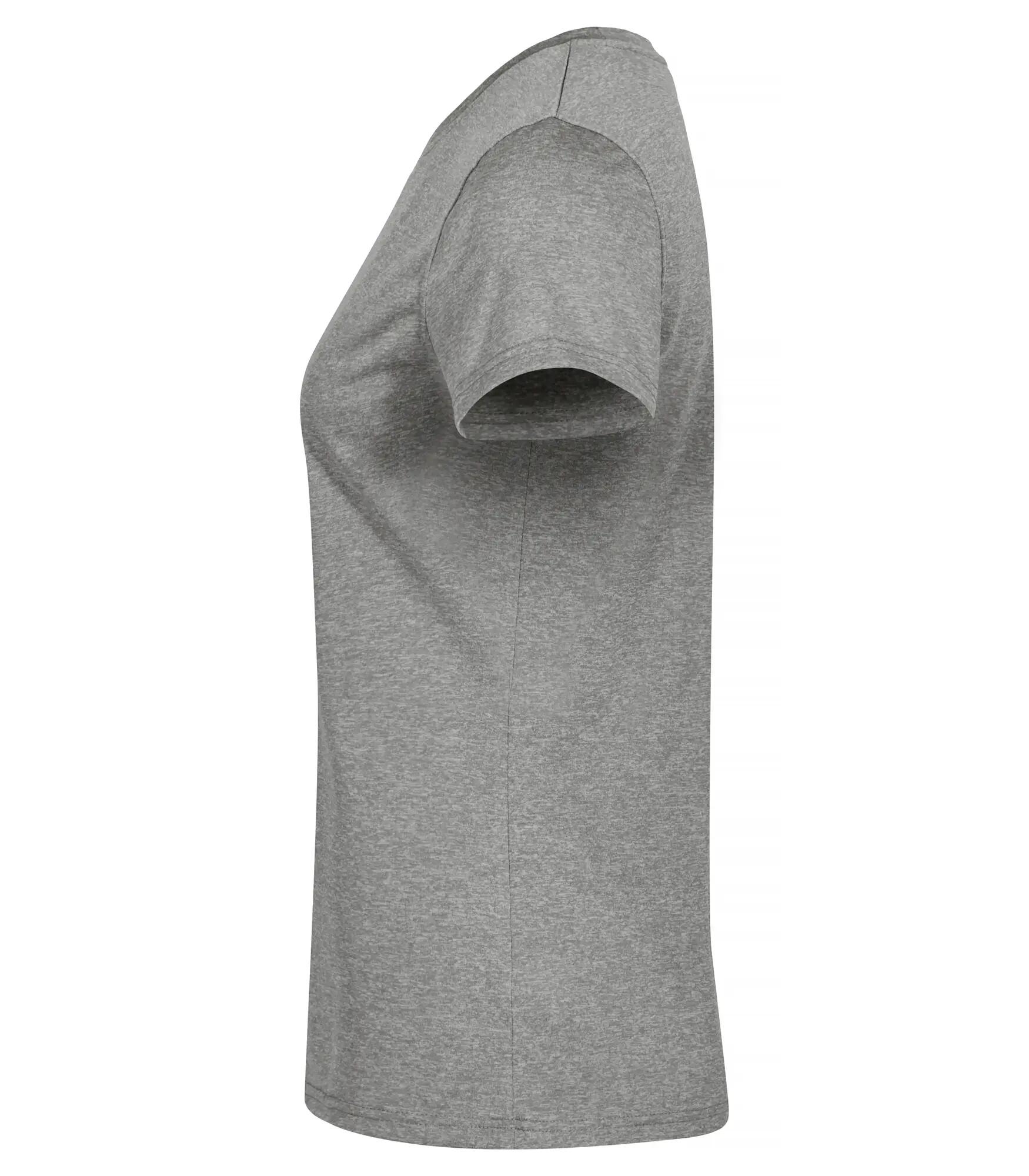 clique Basic Active-T Women T-shirt interlock 100% polyester – Grey Melange 3/4