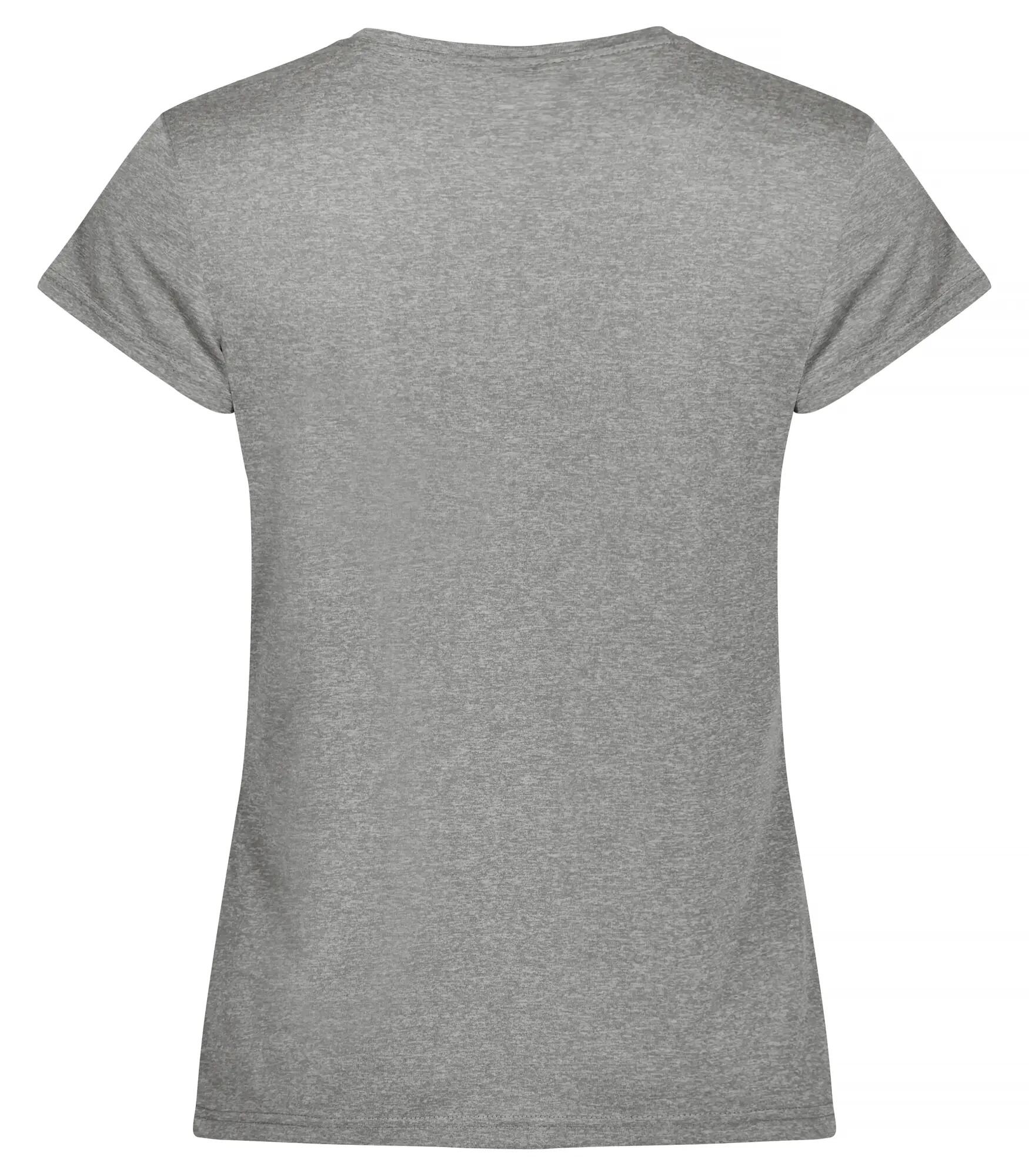 clique Basic Active-T Women T-shirt interlock 100% polyester – Grey Melange 2/4