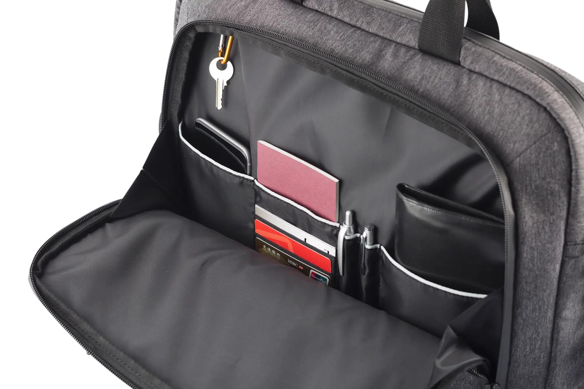 clique Pasta para Portátil fina - Suporta até 15" – anthracite Melange 3/7