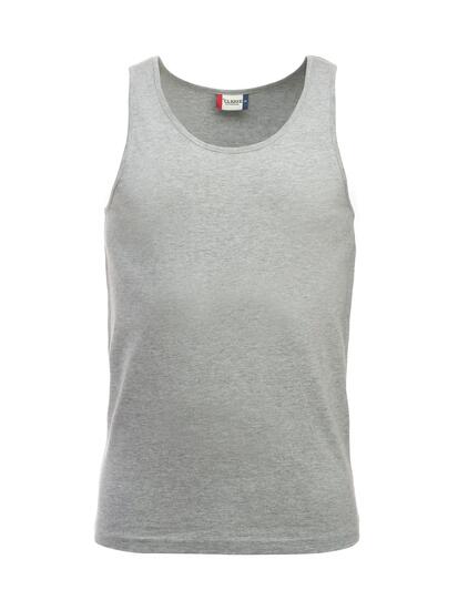 clique Classic Tanktop – Ärmelloses Herren-Top aus Baumwolle – grey melange