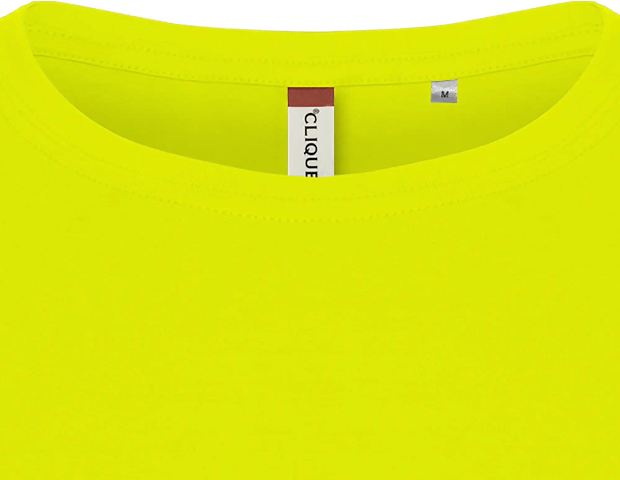 clique Basic-T Women T-shirt ajustada em algodão – visibility green 5/5
