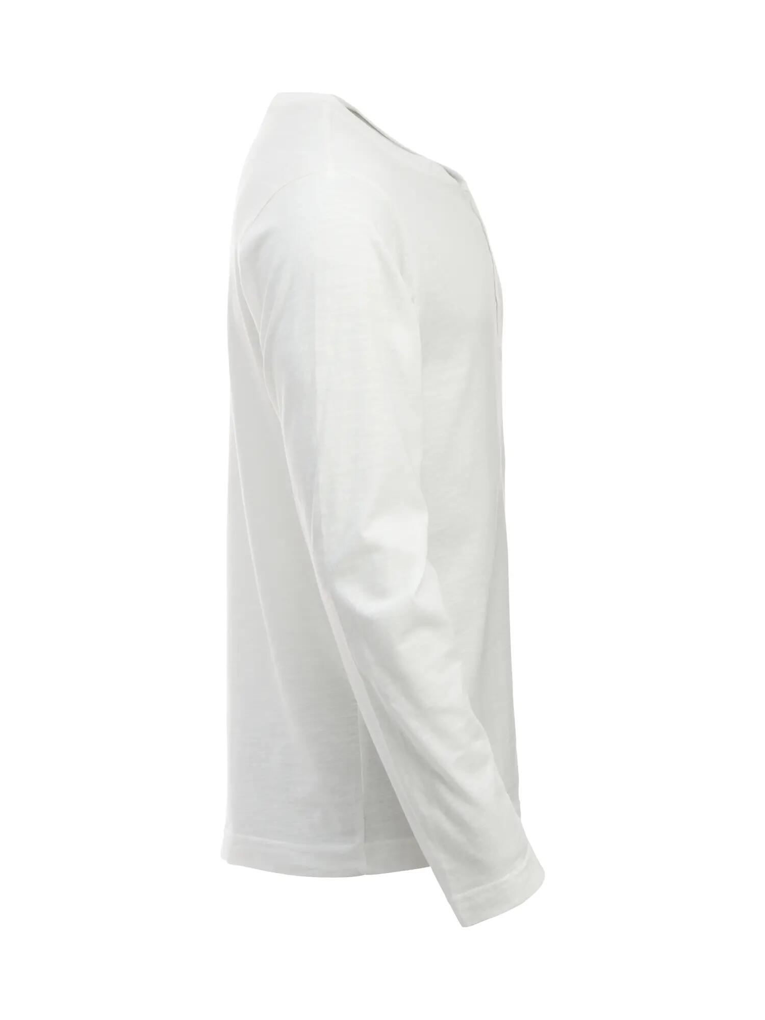clique T-shirt de manga longa Orlando em mistura de algodão – stone white 4/4