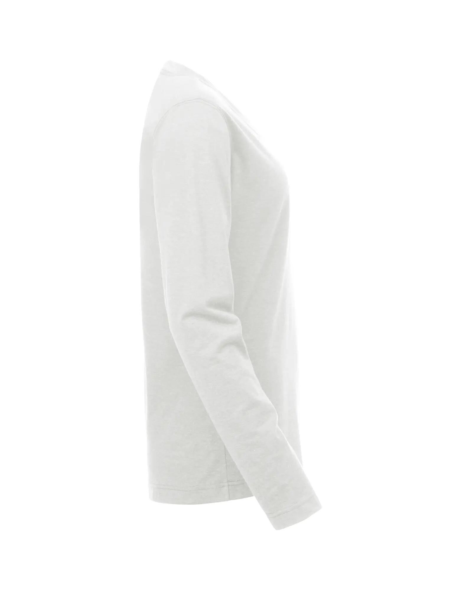 clique Orlando Women longsleeve van katoenmengsel – stone white 4/4