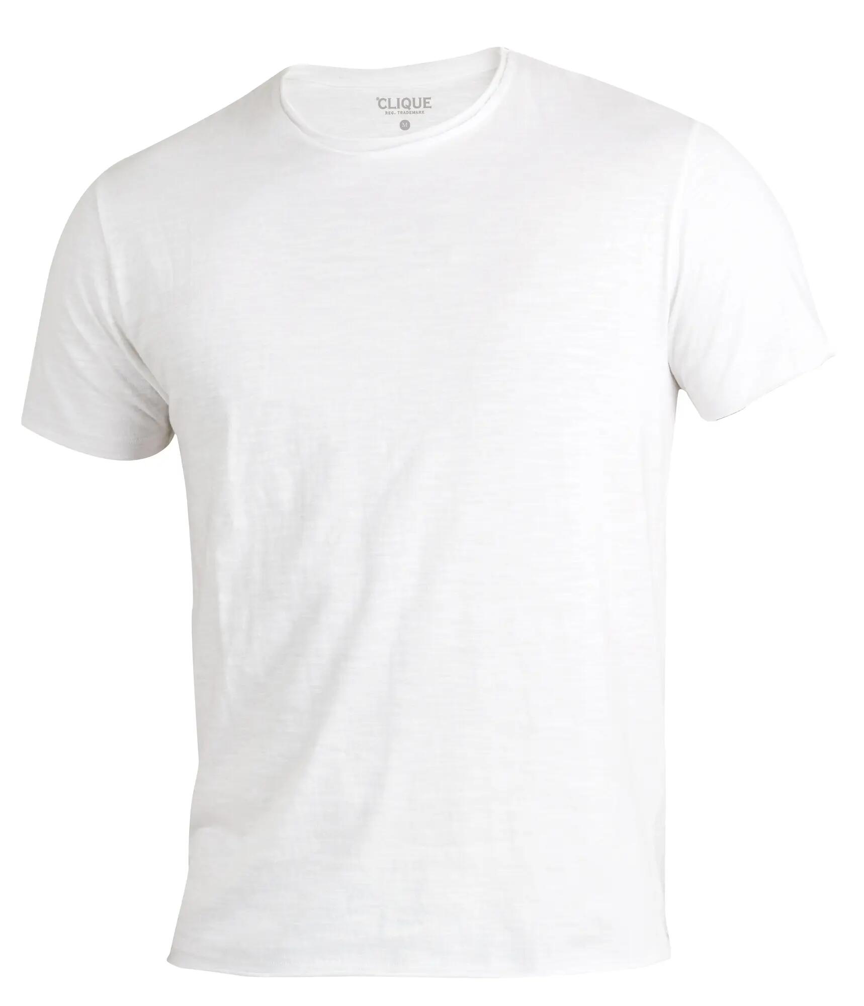 clique Derby-T Modern Fit T‑Shirt aus Baumwoll‑Slub – stone white 2/5