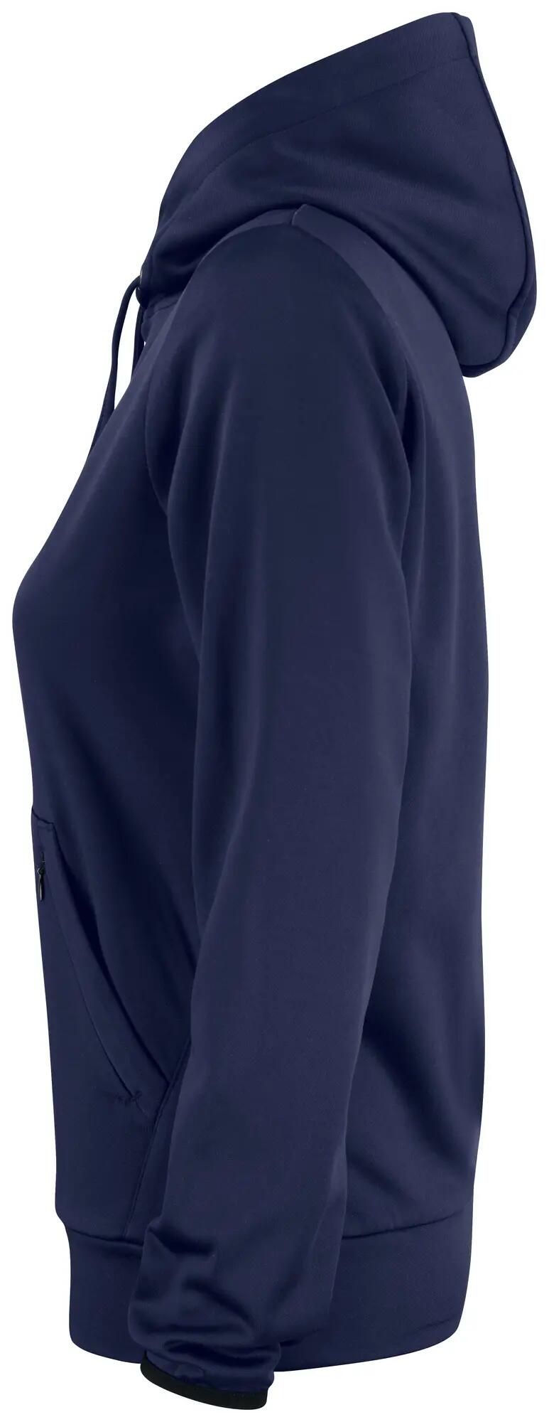 clique Oakdale Women sudadera con capucha funcional en poliéster – dark navy 3/4