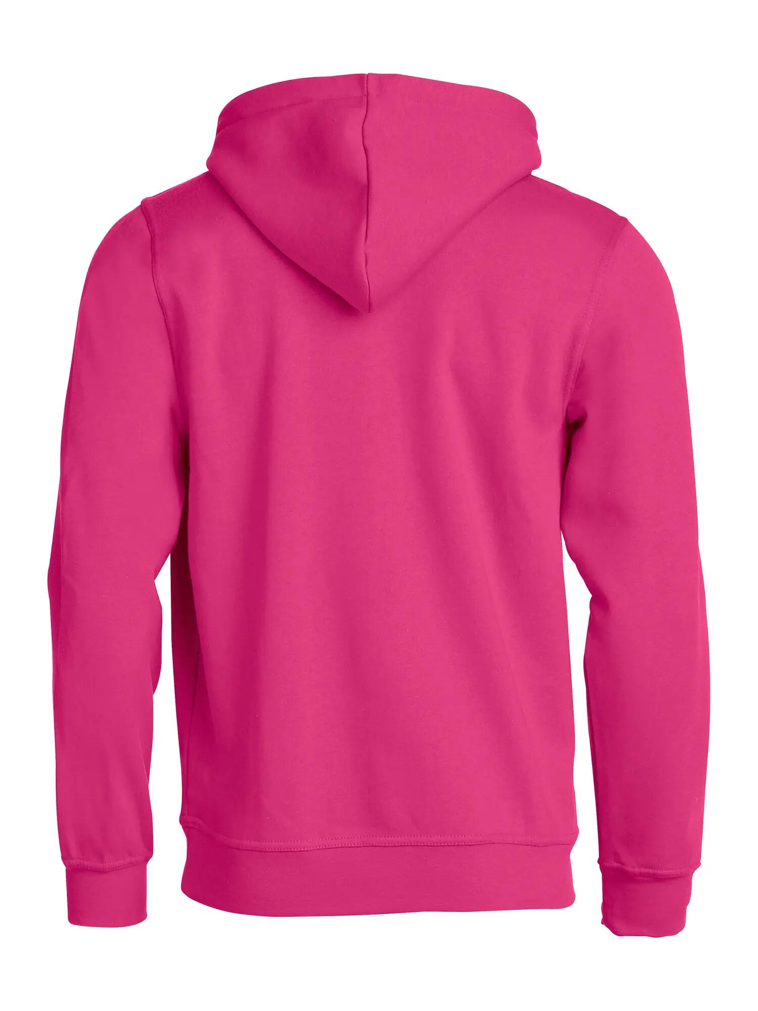 clique Basic Hoody Junior com capuz em mistura poliéster-algodão – bright cerise 2/4