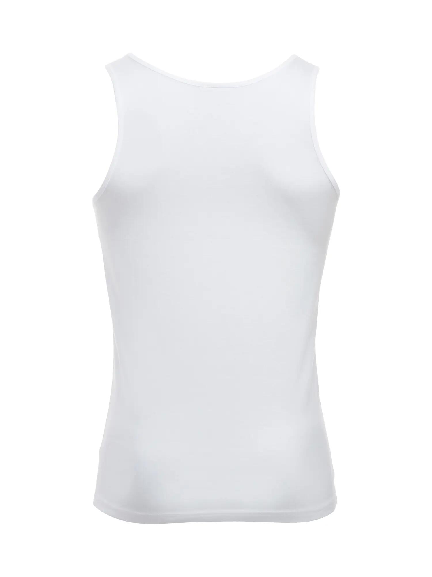 clique Classic Tanktop męski z bawełny ringspun – white 2/4