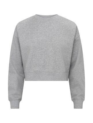 clique Miami Cropped – Pull court décontracté en coton recyclé – Grey Melange