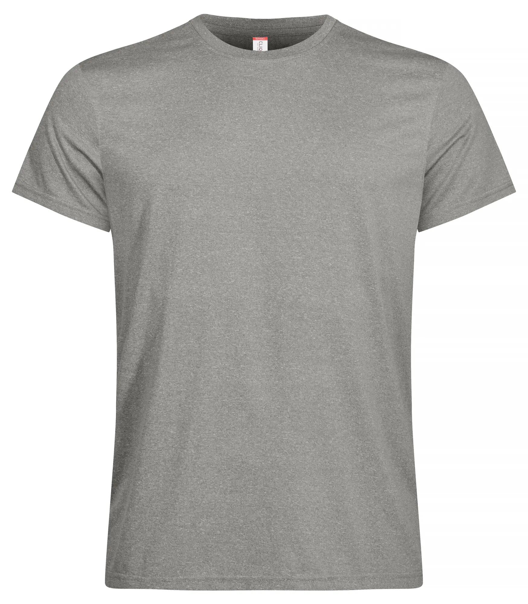 clique Basic Active-T heren T-shirt 100% polyester – Grey Melange 1/4