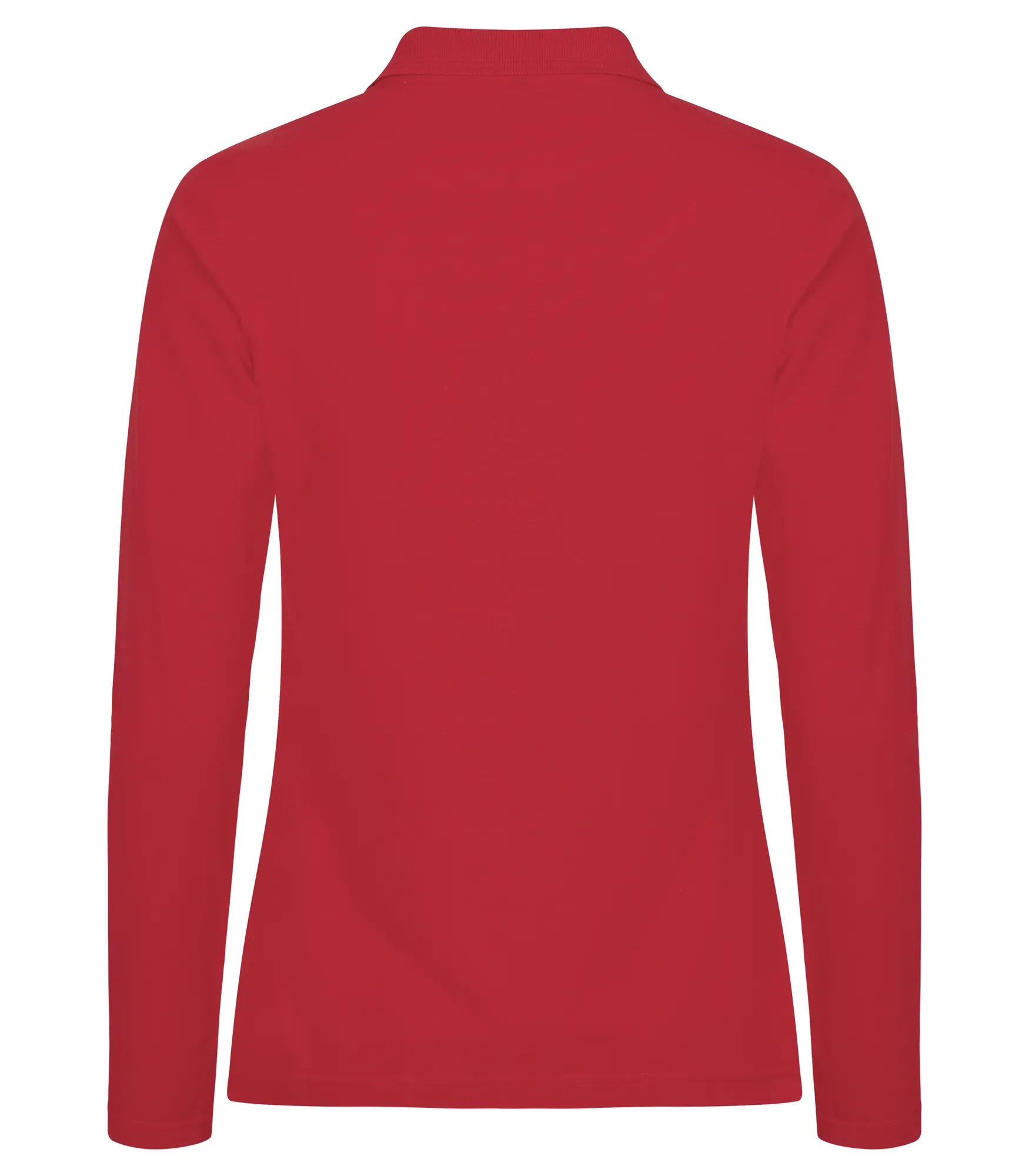clique Polo Manhattan L/S Women manga larga en mezcla de poliéster – Red 4/4