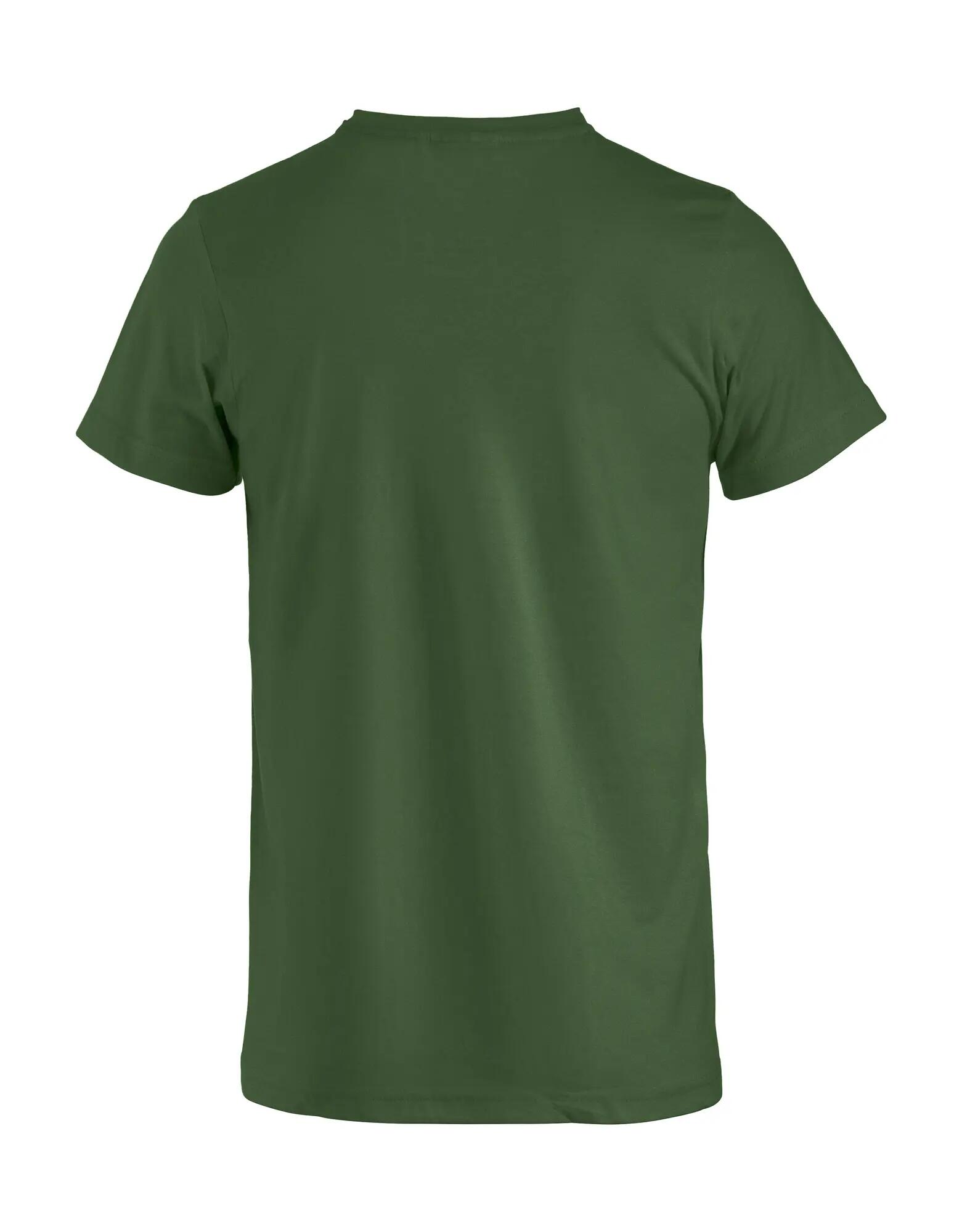 clique Basic-T Junior T-shirt z prążkowanym wykończeniem kołnierza – bottle 2/4