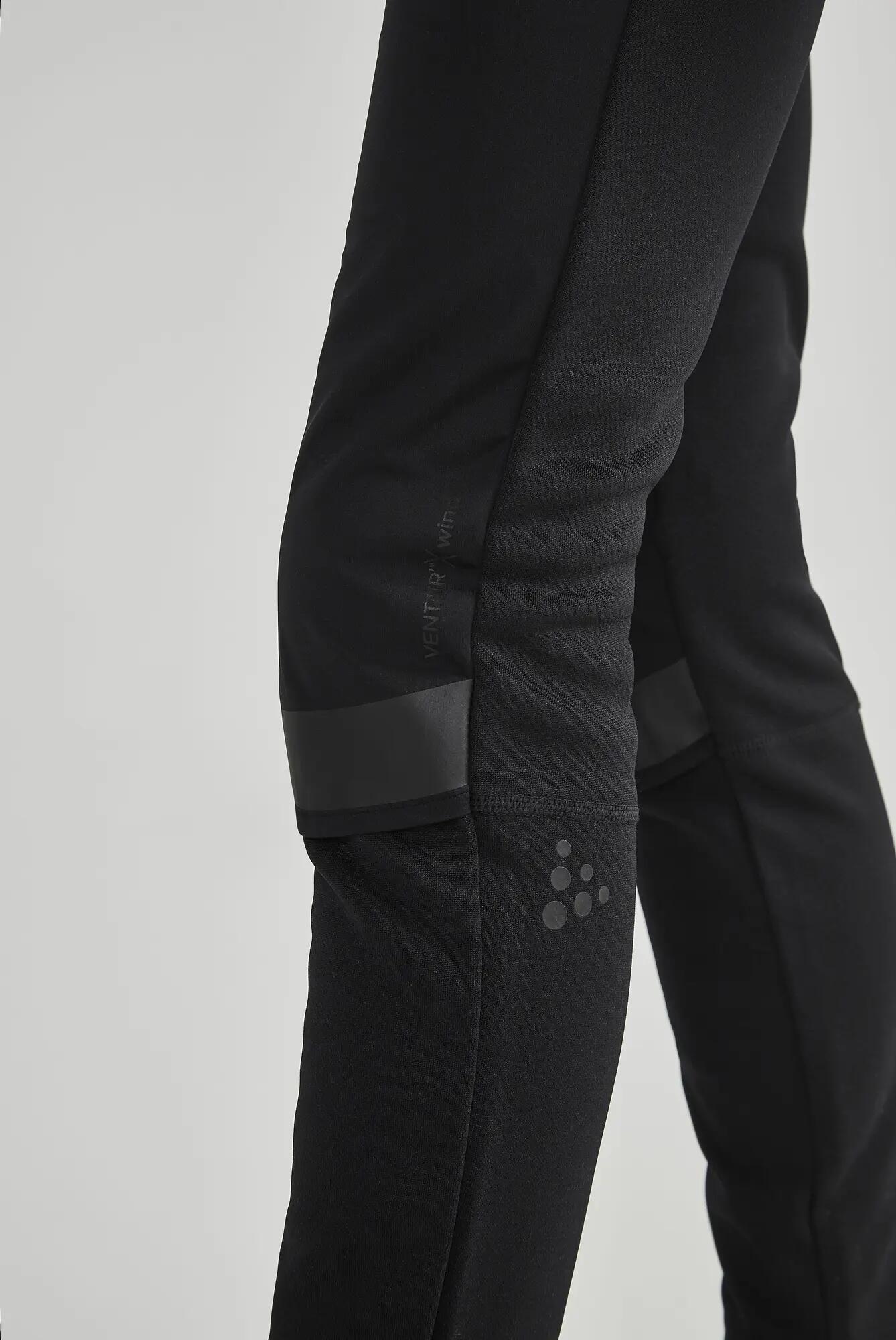 craft ADV Warm Tights Jr warme Junior-Laufhose mit Windschutz – Black 4/5