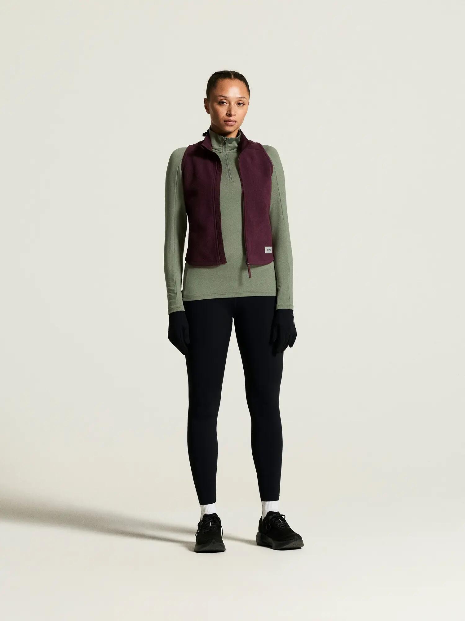 craft Gain Midlayer W - Halb-Zip Midlayer, weich und warm – Leaf 5/7
