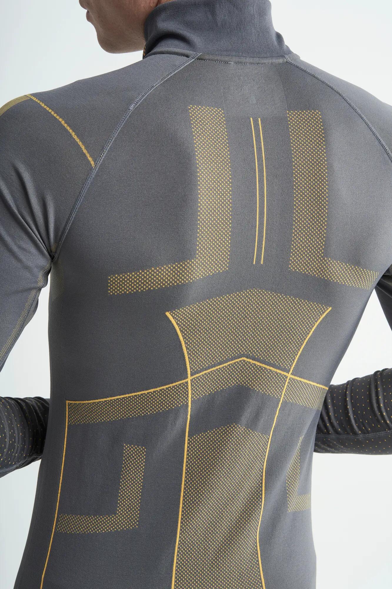 craft Active Intensity Zip M – Haut technique ajusté, respirant – Granite-Amber 4/6