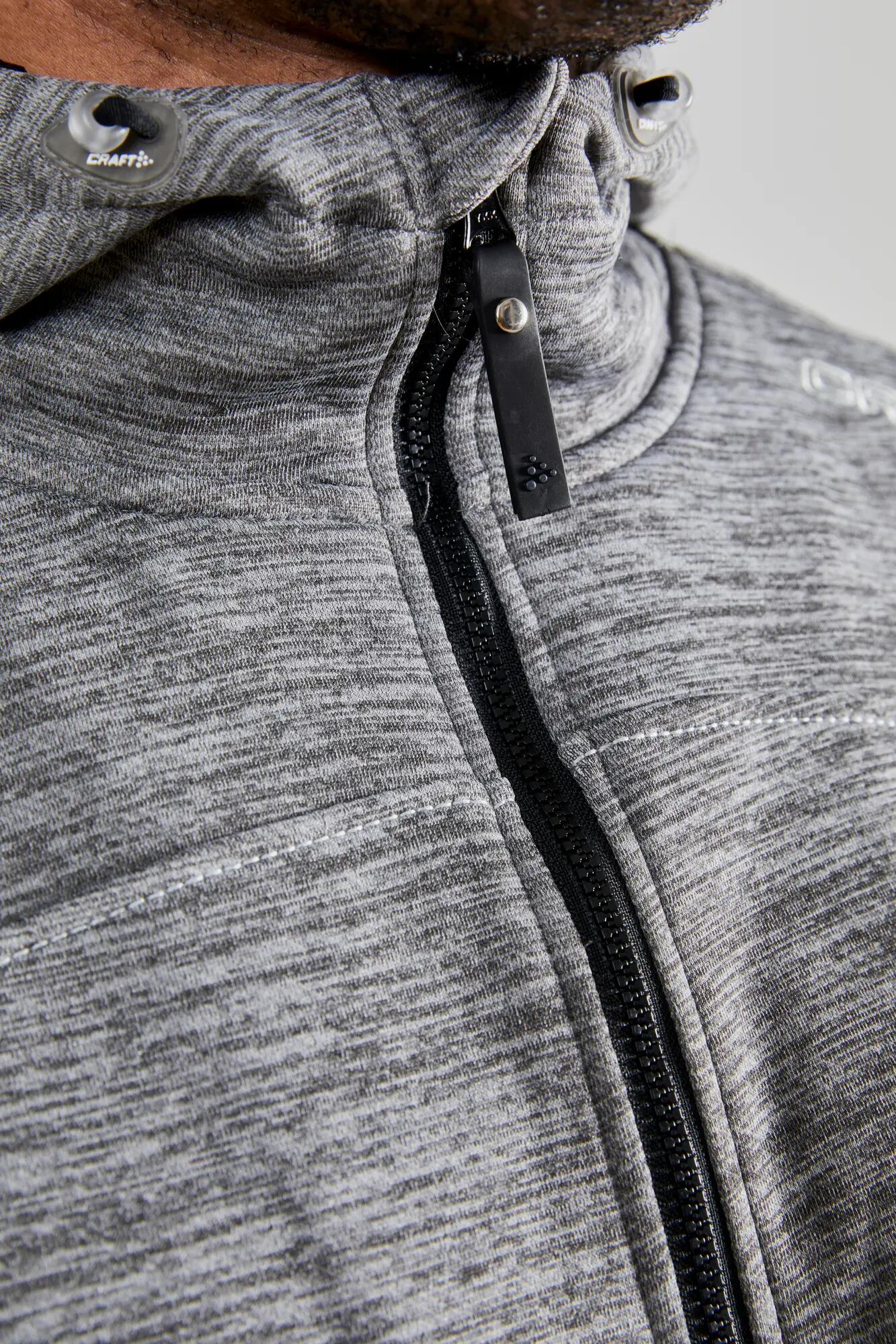 craft Veste à capuche Leisure Full Zip M en polyester – Darkgrey melange 7/7
