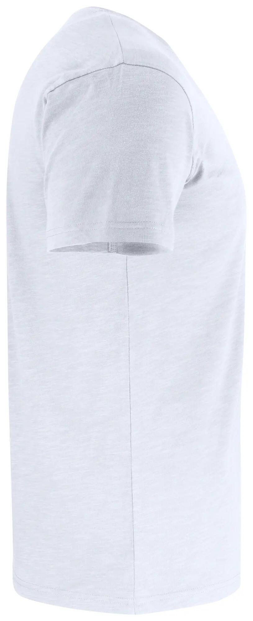 clique Slub-T-Shirt aus 100% Baumwolle, tailliert – white 4/4