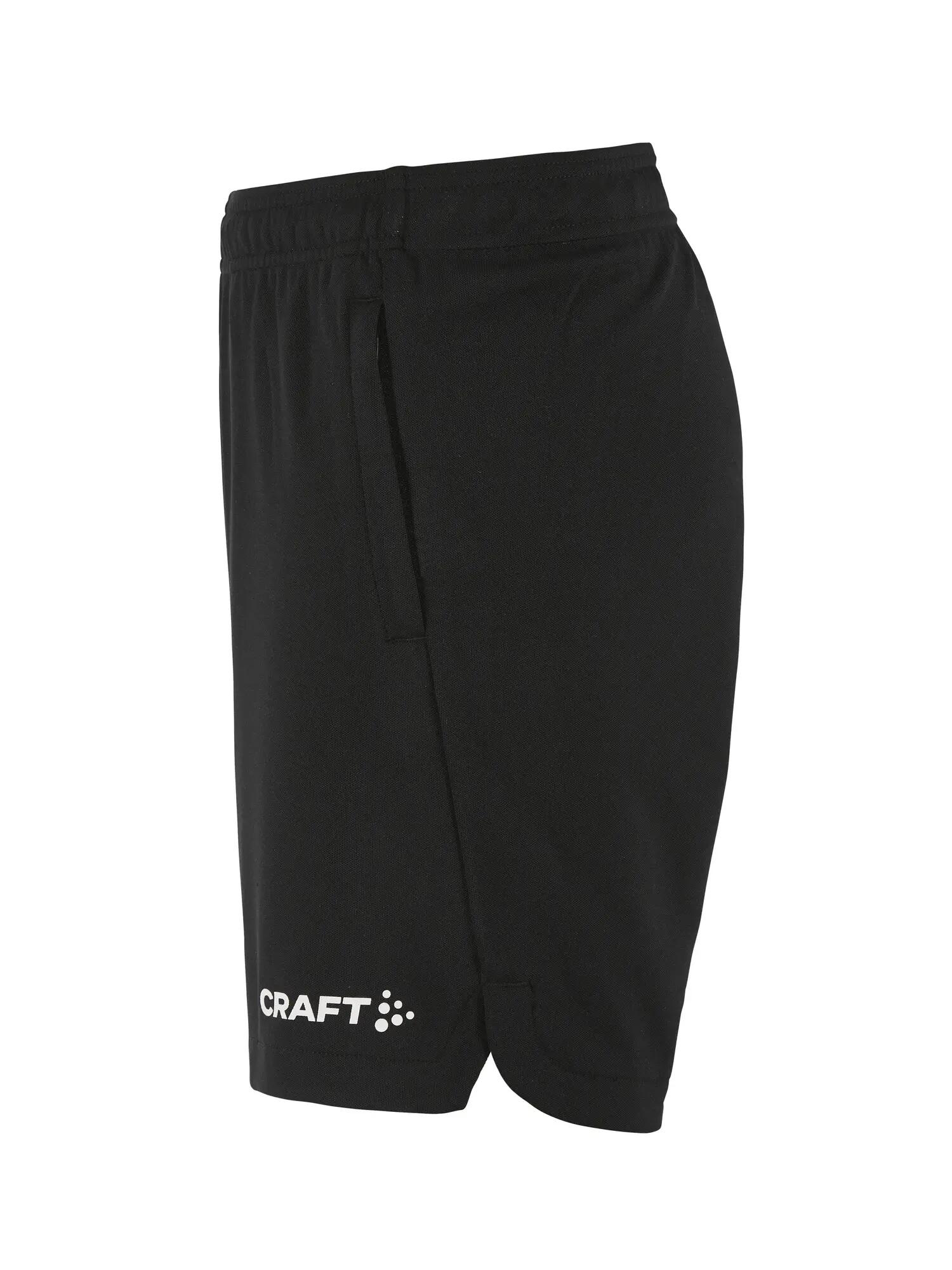 craft Shorts Ability Zip Pocket Jr en polyester recyclé - Noir – Black 3/4