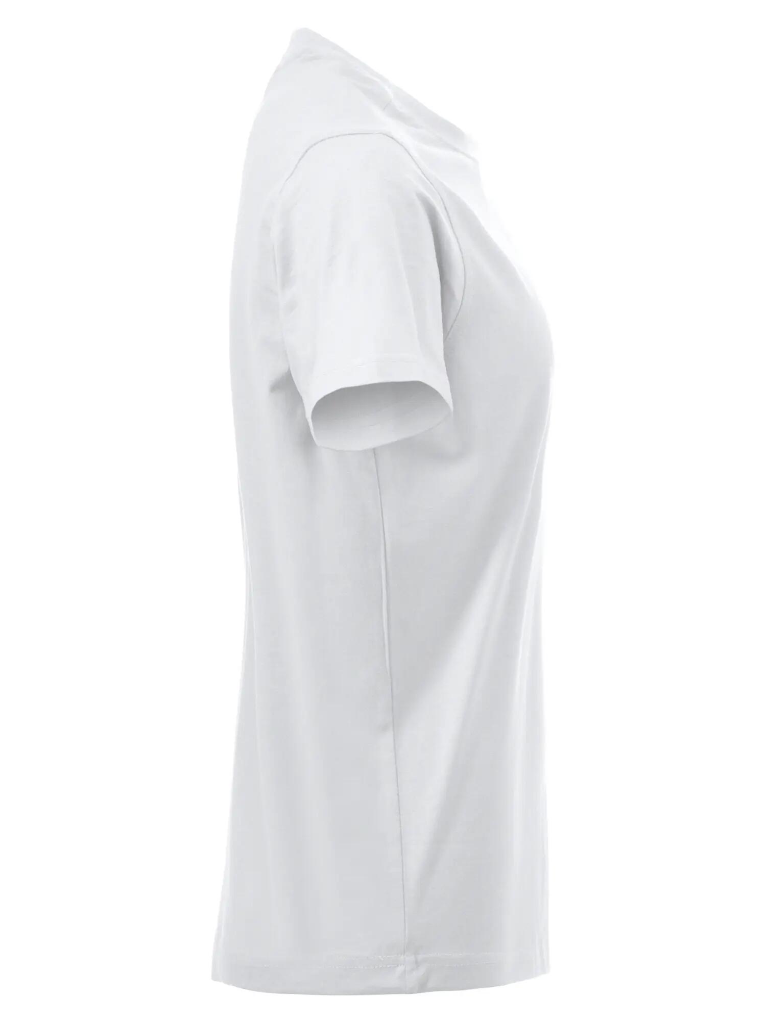 clique Premium-T Women T‑Shirt Rundhals aus Baumwolle, weiß – white 4/4
