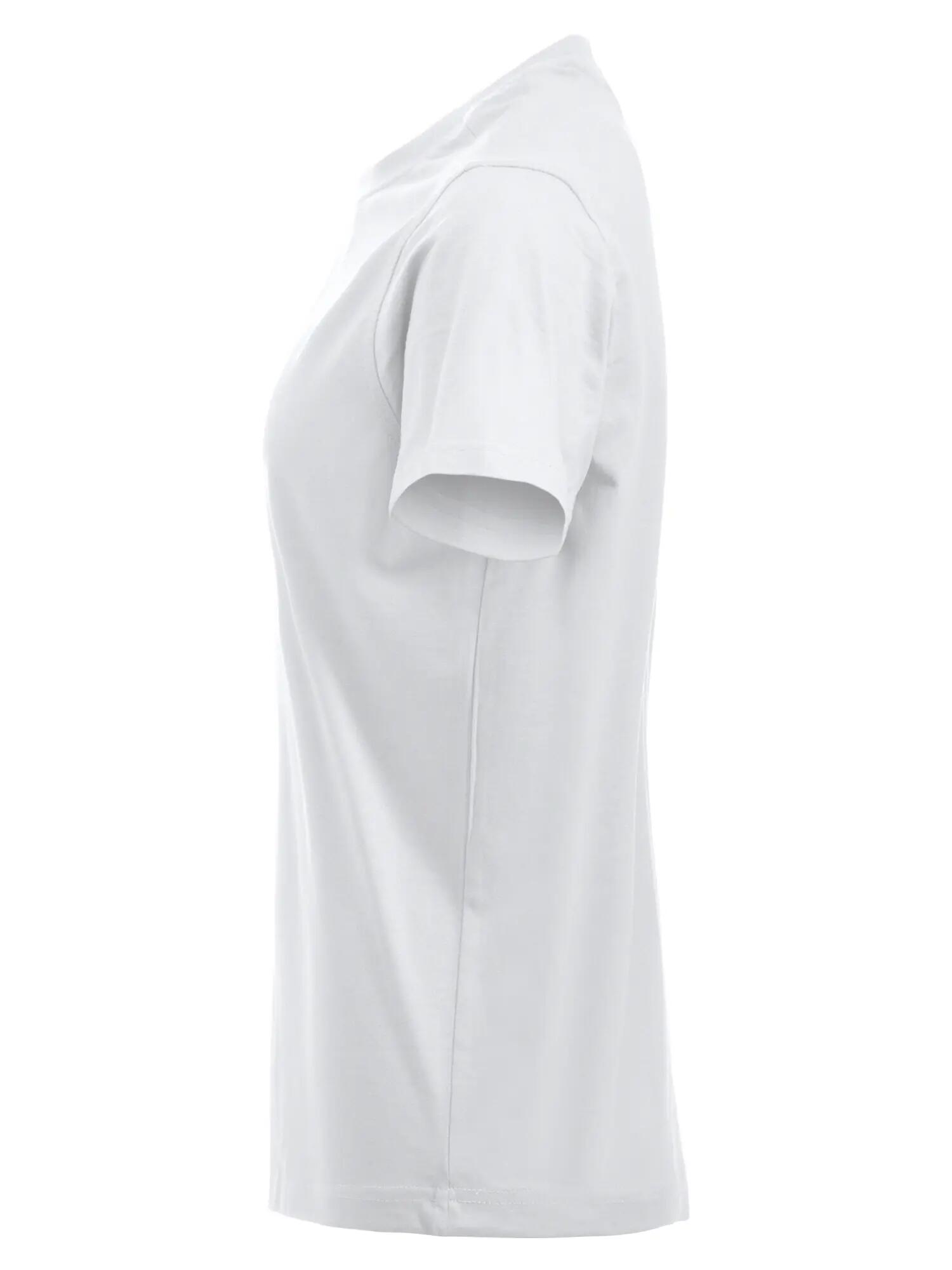 clique Premium-T Women T‑Shirt Rundhals aus Baumwolle, weiß – white 3/4