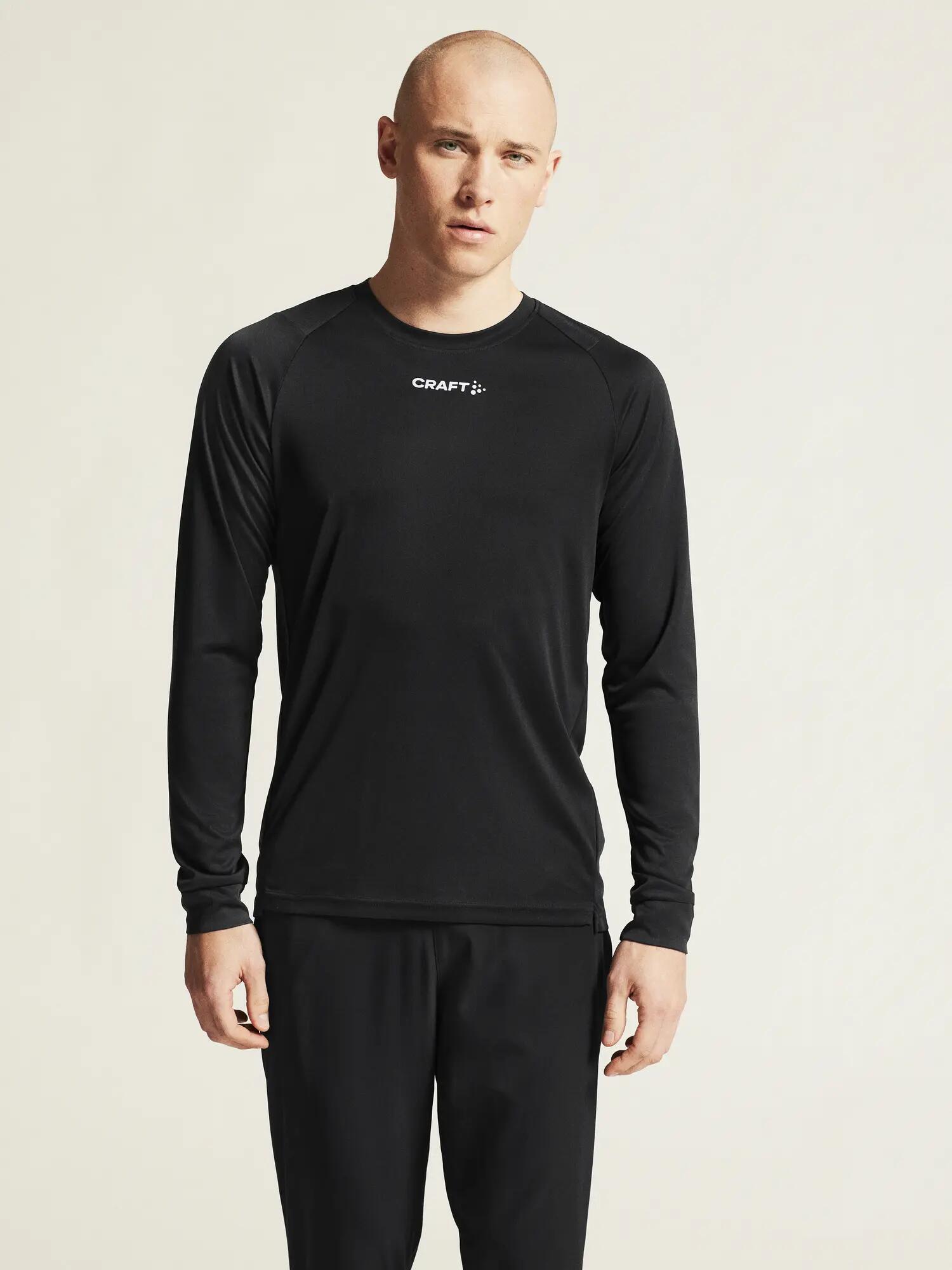 craft Rush 2.0 LS Tee M – Manche longue légère en polyester recyclé – Black 5/7