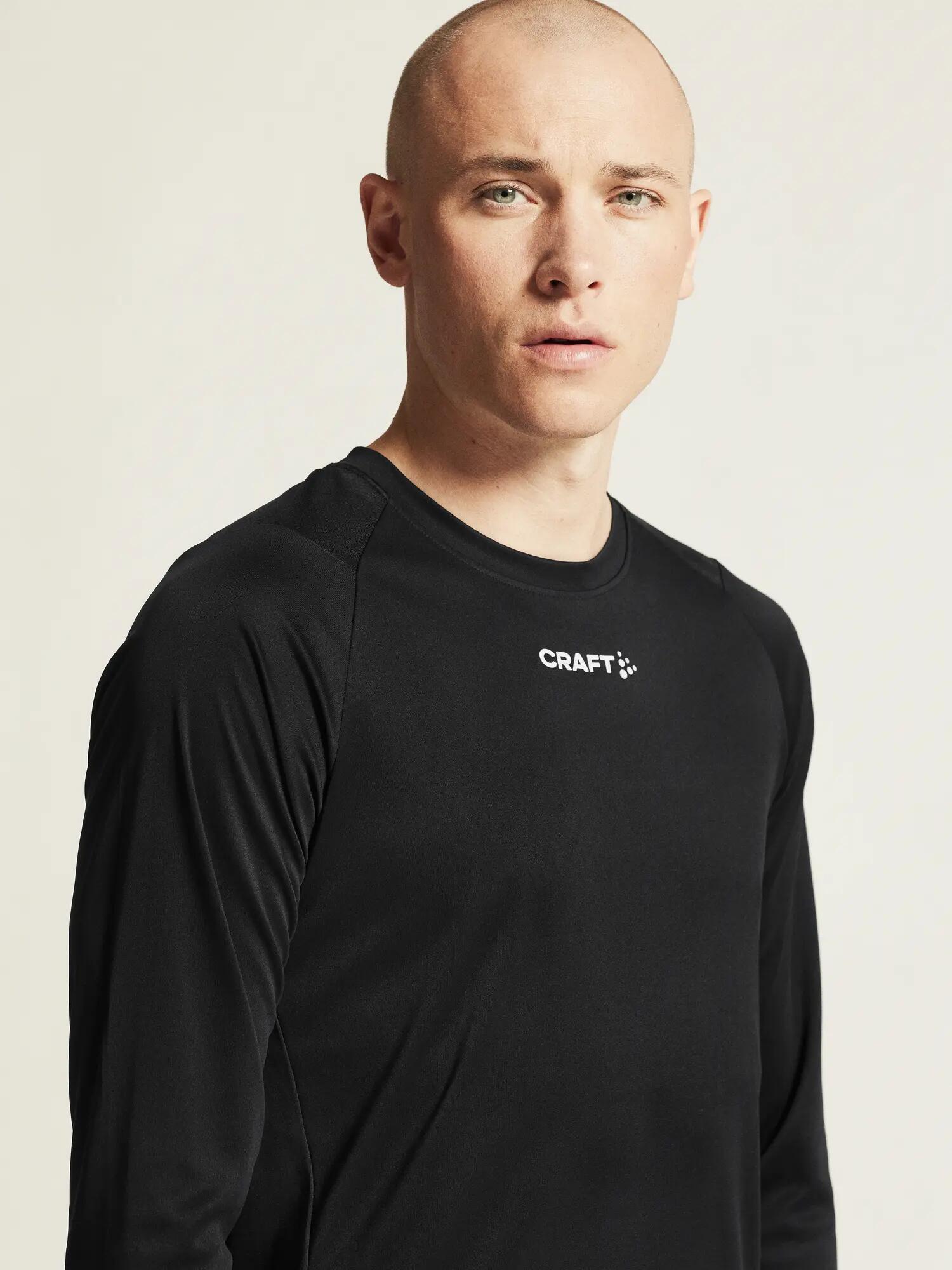 craft Rush 2.0 LS Tee M – Manche longue légère en polyester recyclé – Black 4/7