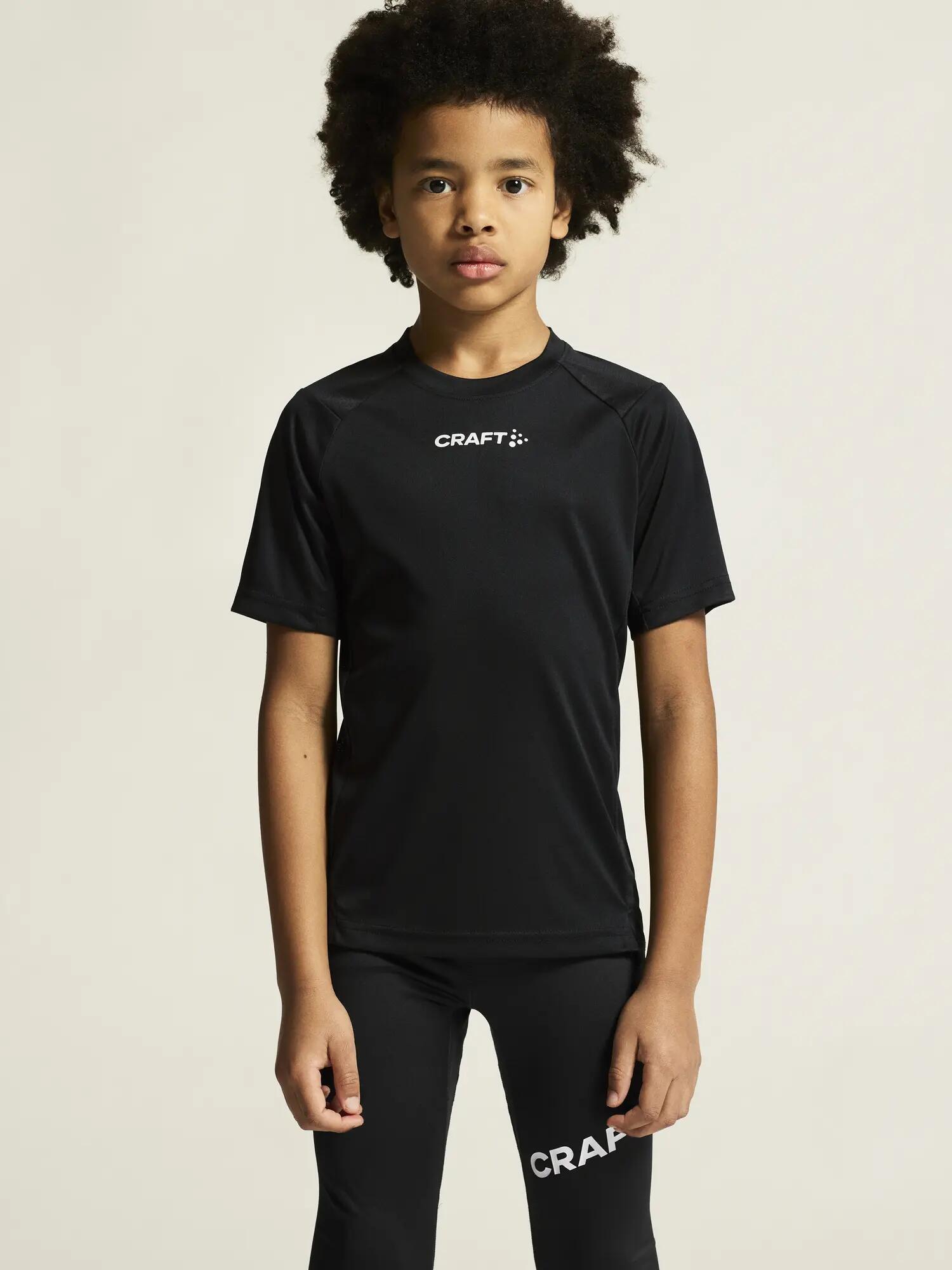 craft Rush 2.0 SS Tee Jr – leichtes Trainingsshirt – Black 4/7