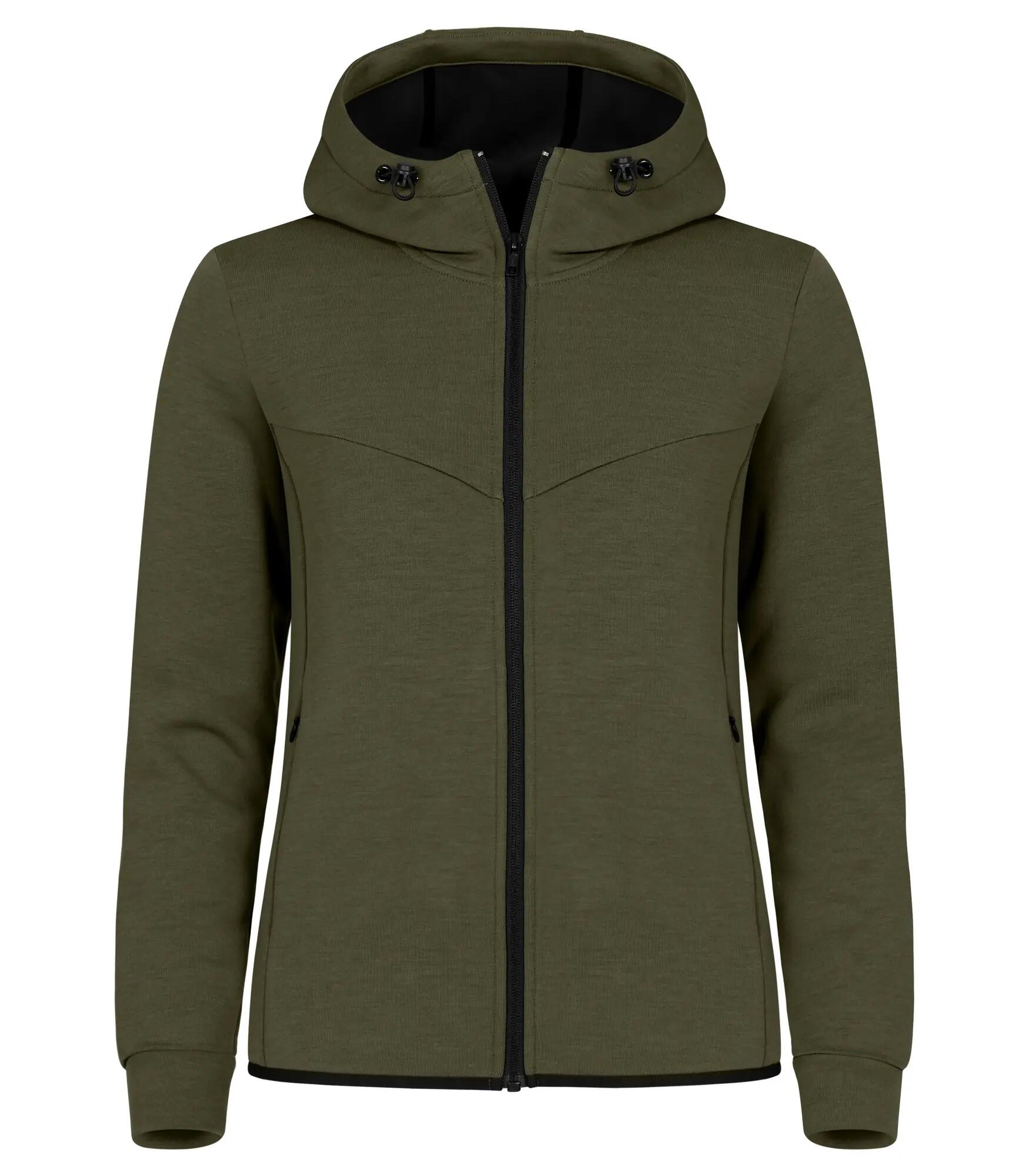 clique Hayden Women – Capuchonjack in air-layer stof – Fog green 1/4