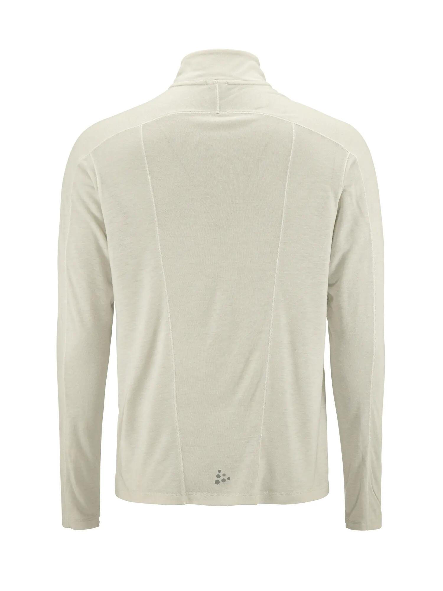 craft Wool LS Tee M – Laufshirt Langarm mit Merinowolle – Cloud/Melange 2/7