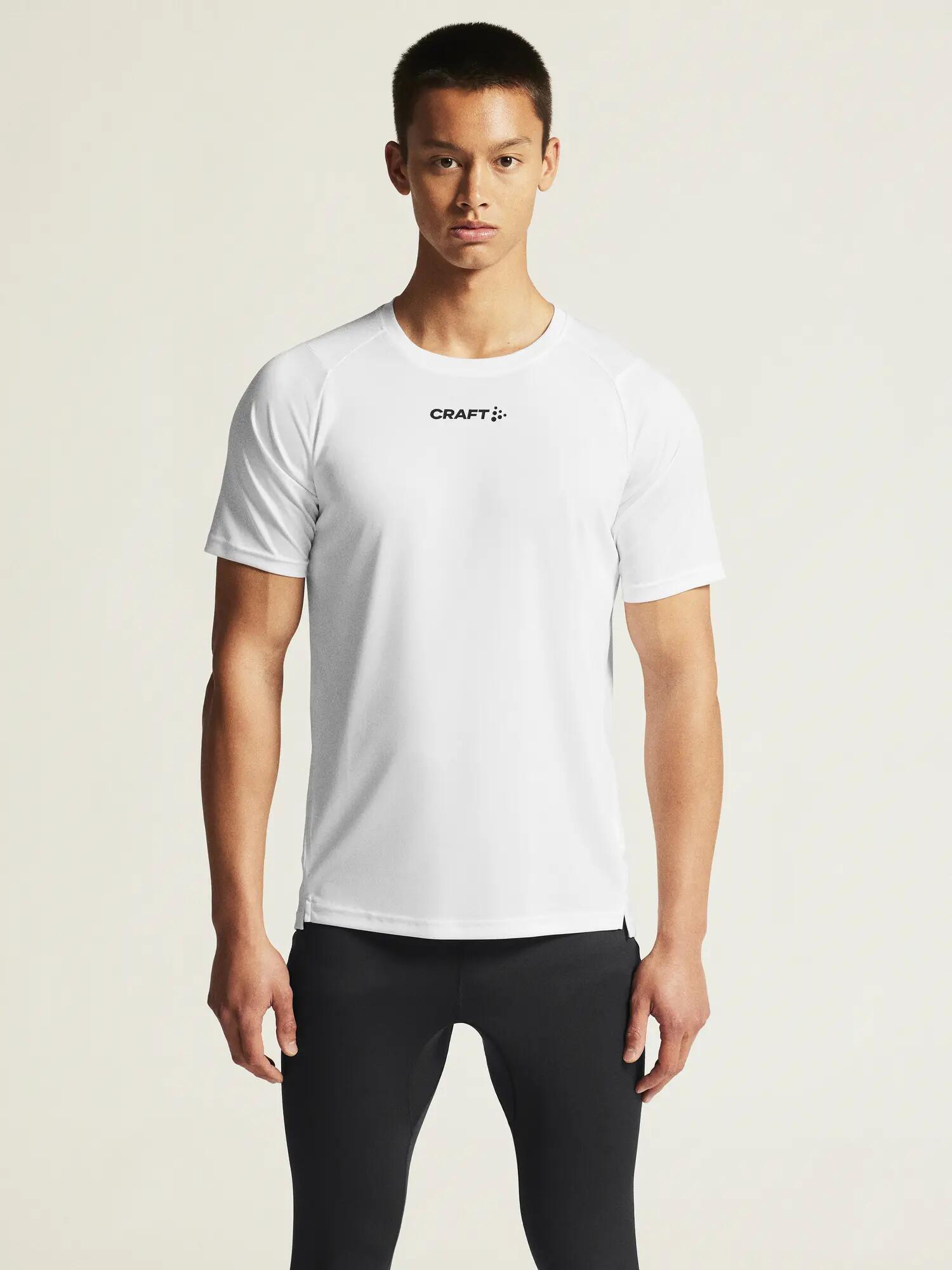 craft Rush 2.0 SS Tee M – Licht trainingstop van gerecycled polyester – White 6/7