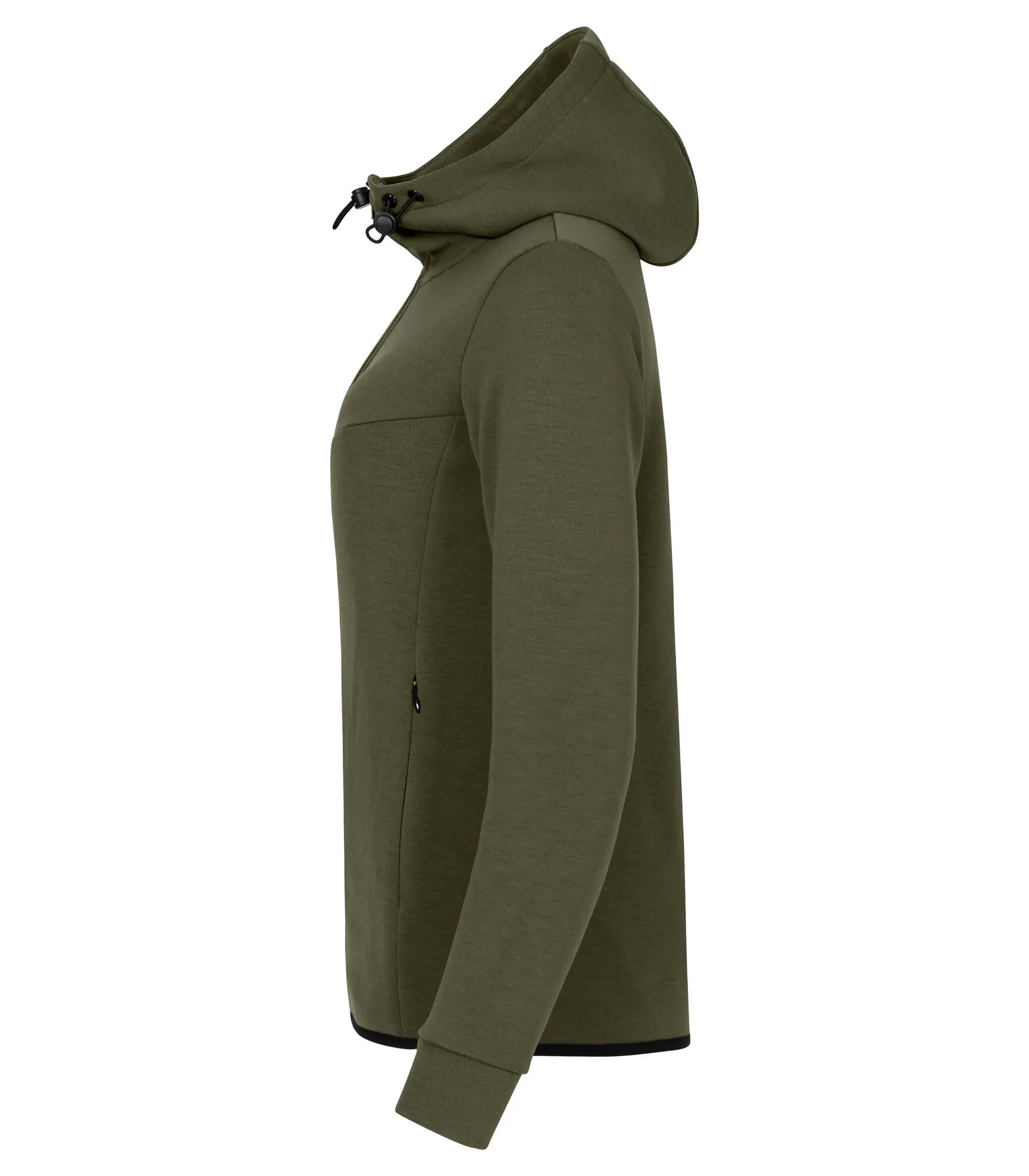 clique Hayden Women – Capuchonjack in air-layer stof – Fog green 3/4