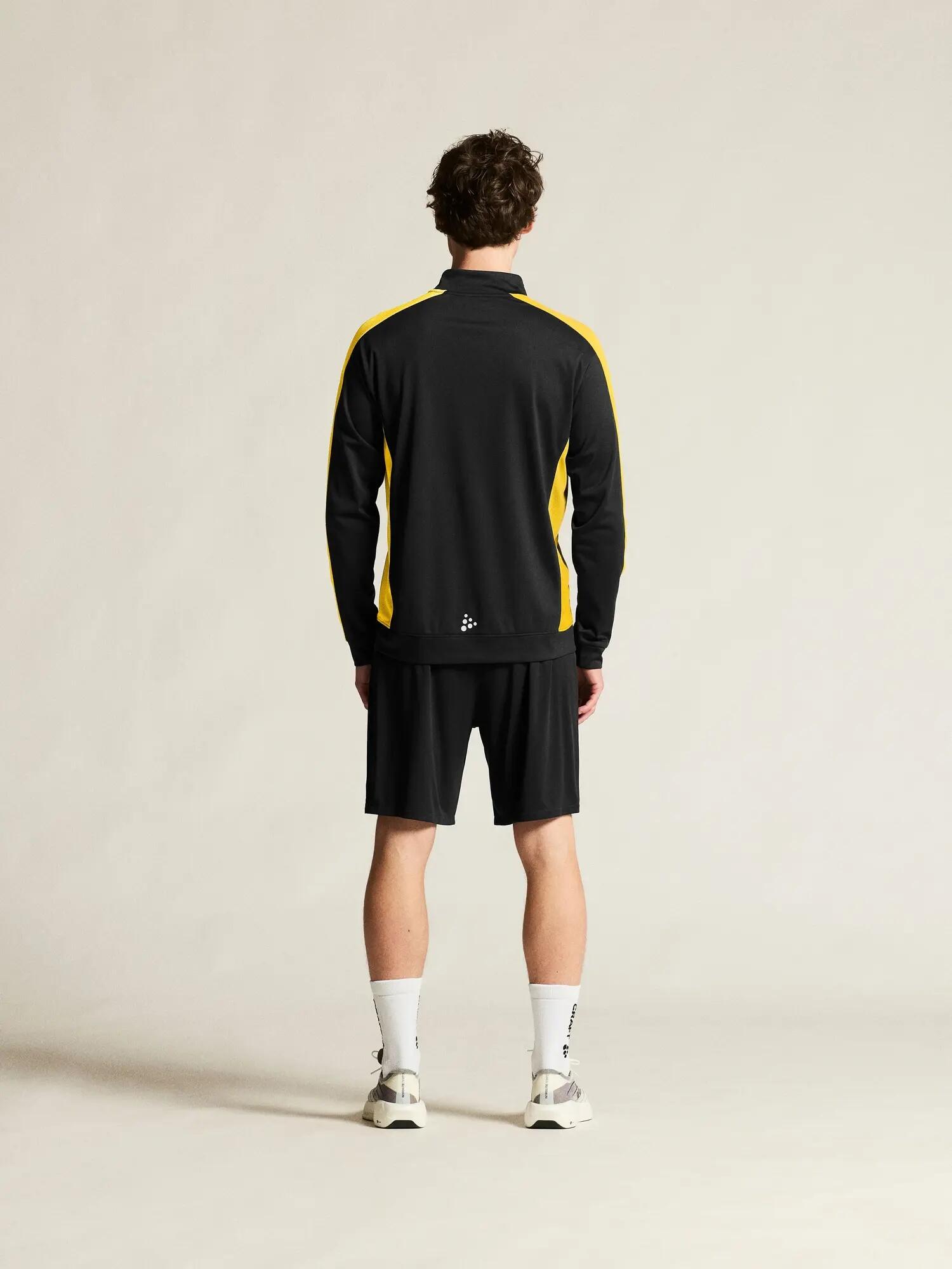 craft Evolve 2.0 Contrast Half Zip M - Dehnbarer Midlayer – Black/Sweden yellow 5/7