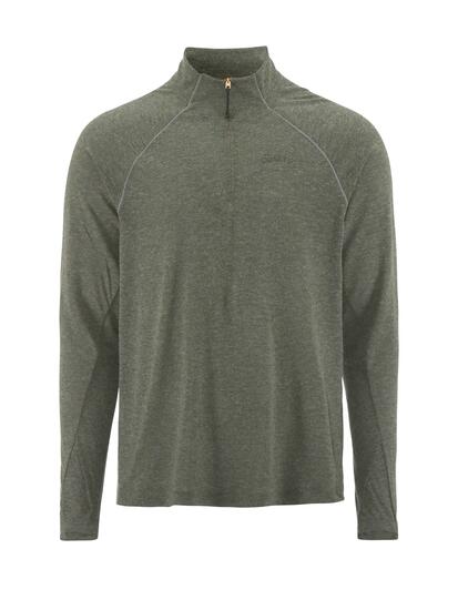 Wool LS Tee M tee-shirt manches longues molletonnée – Chimera/Melange