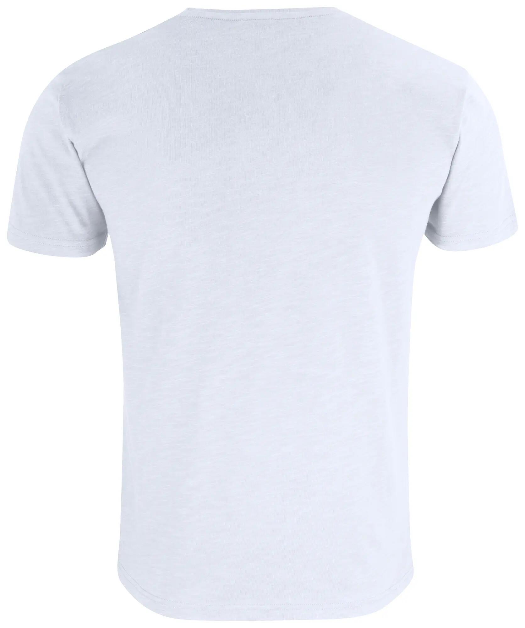 clique Slub-T-Shirt aus 100% Baumwolle, tailliert – white 2/4
