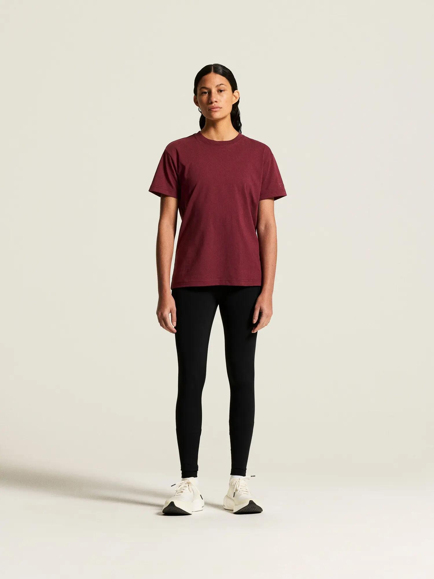 craft Community 2.0 Tee W – Weiches, nachhaltiges T-Shirt – Maroon 5/7