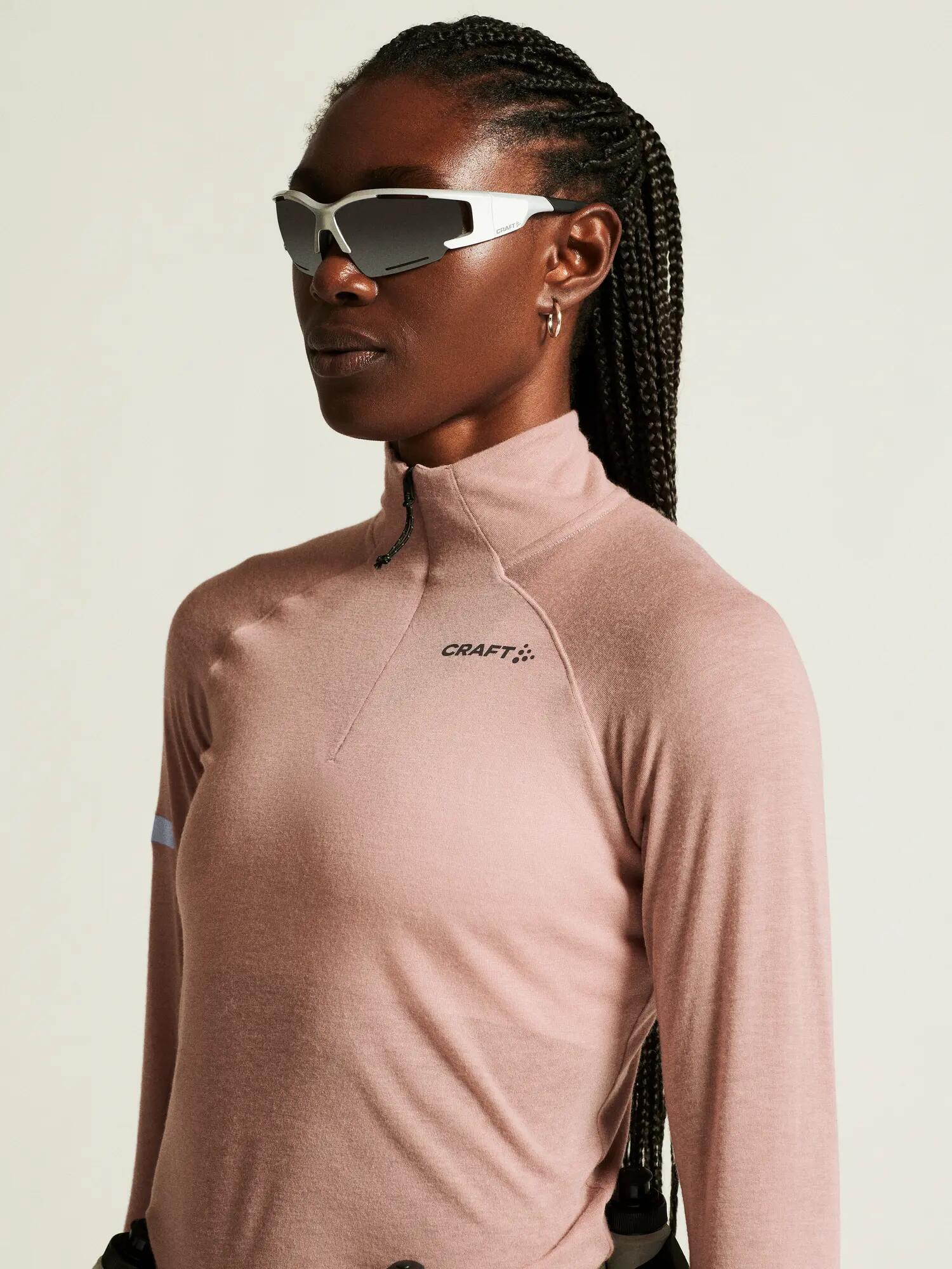 craft Wool LS Tee W - Tee-shirt manches longues en laine mérinos – Charm/Melange 3/7
