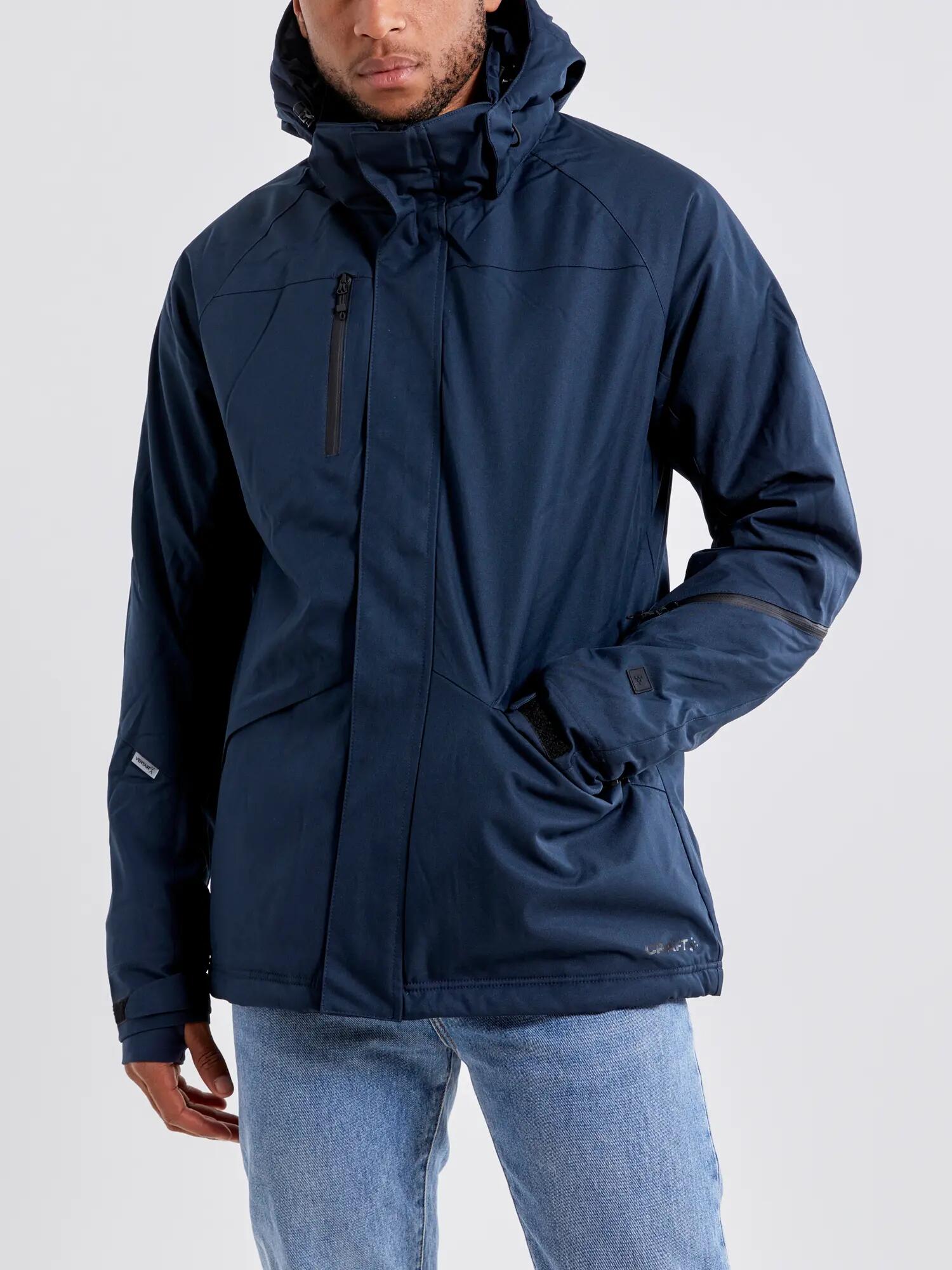 craft Mountain Padded Jacket M – Gewatteerde jas met afneembare capuchon – Dark 3/7