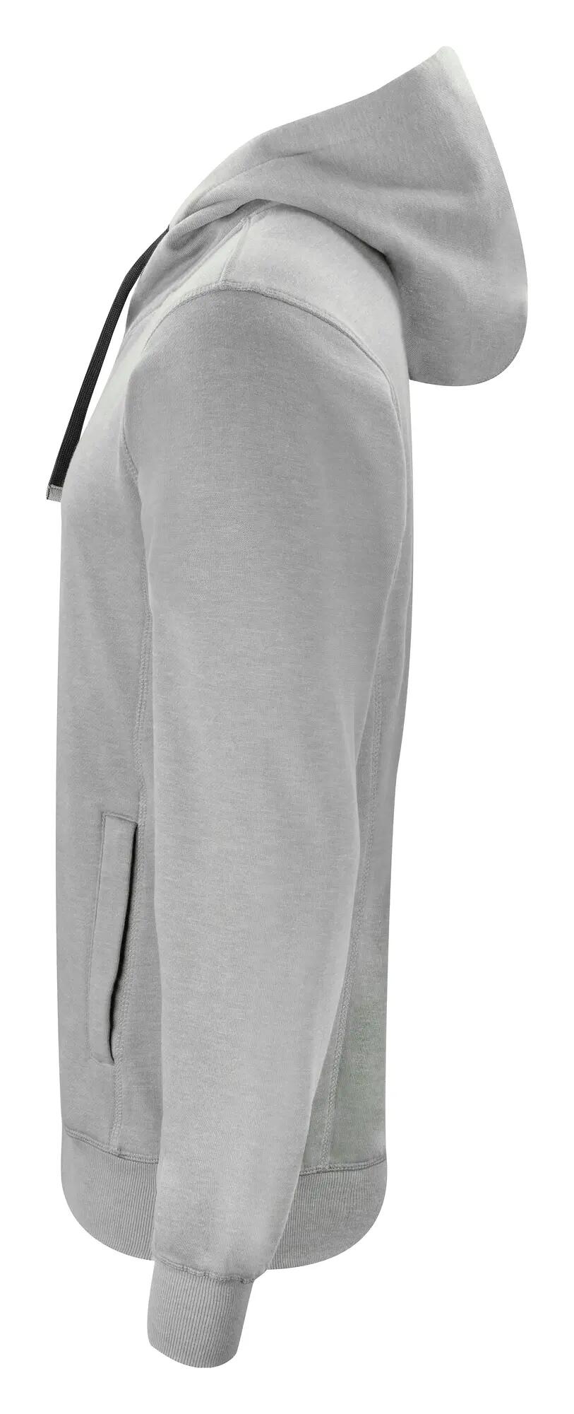clique Classic Hoody Full Zip – Hoodie com capuz cinza mesclado – grey melange 3/4