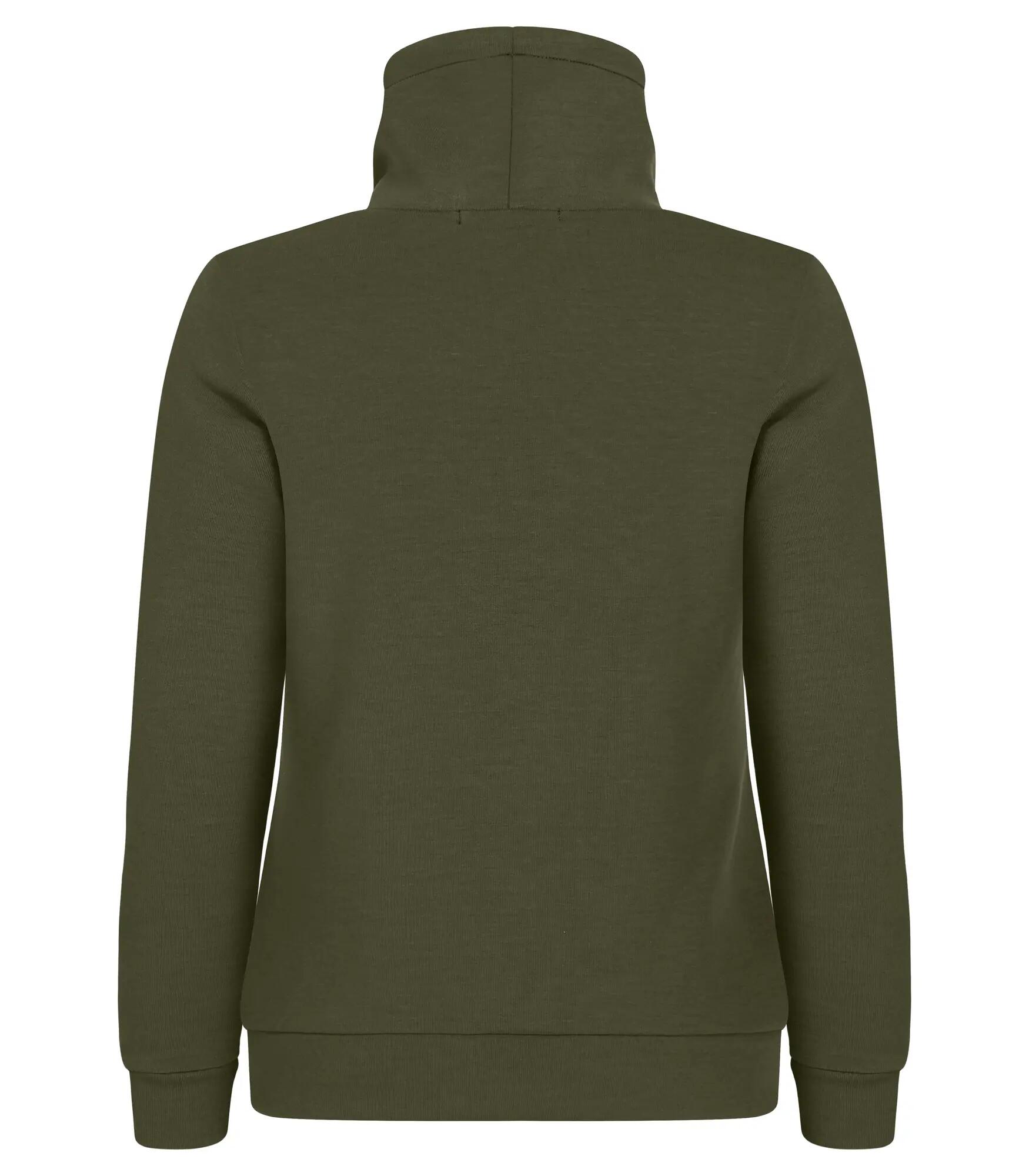 clique Hobart Women — sudadera mujer cuello alto en air-layer – Fog green 2/4