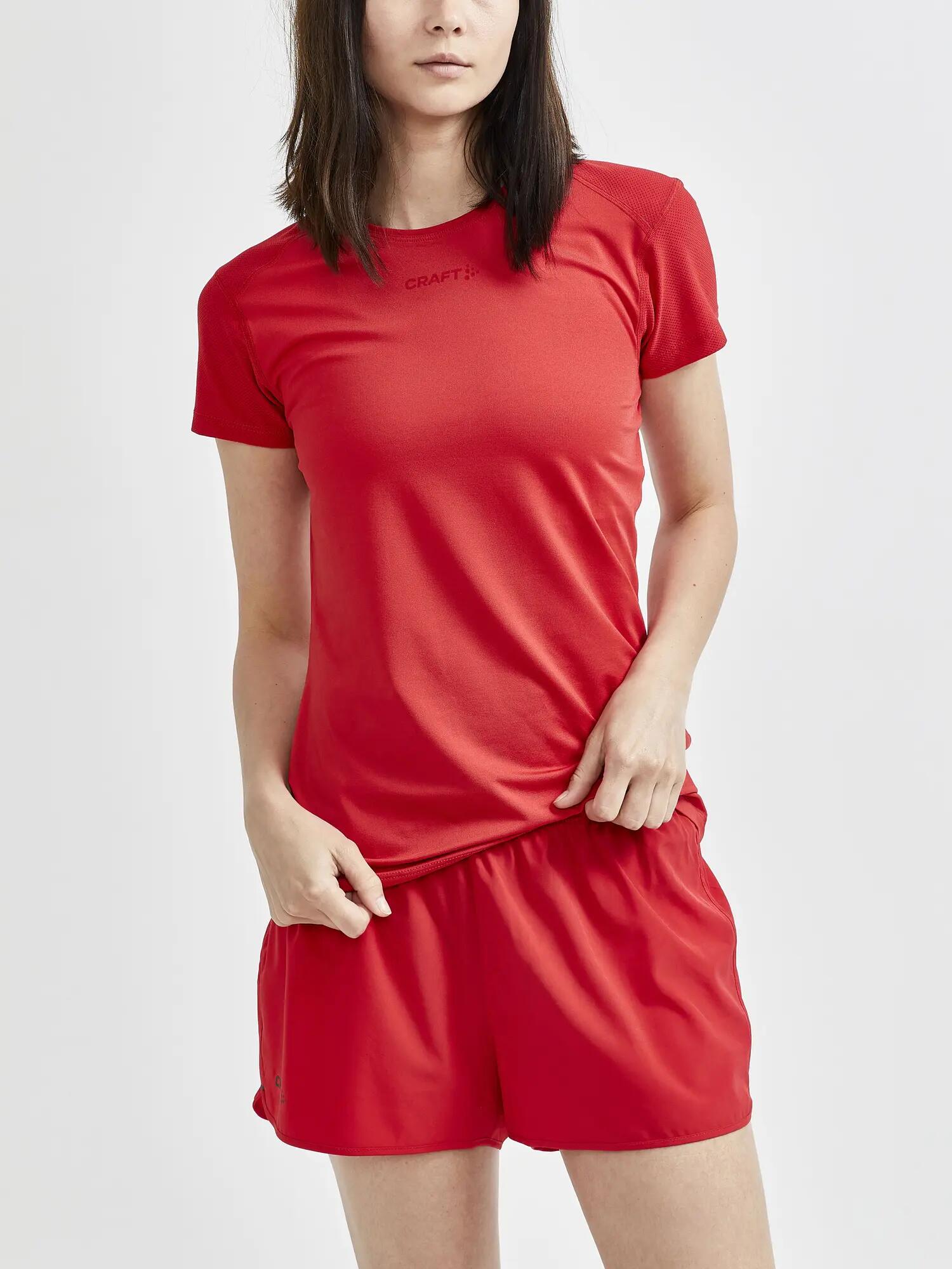 craft ADV Essence SS Slim Tee W – T-shirt slim respirável – Bright Red 4/7