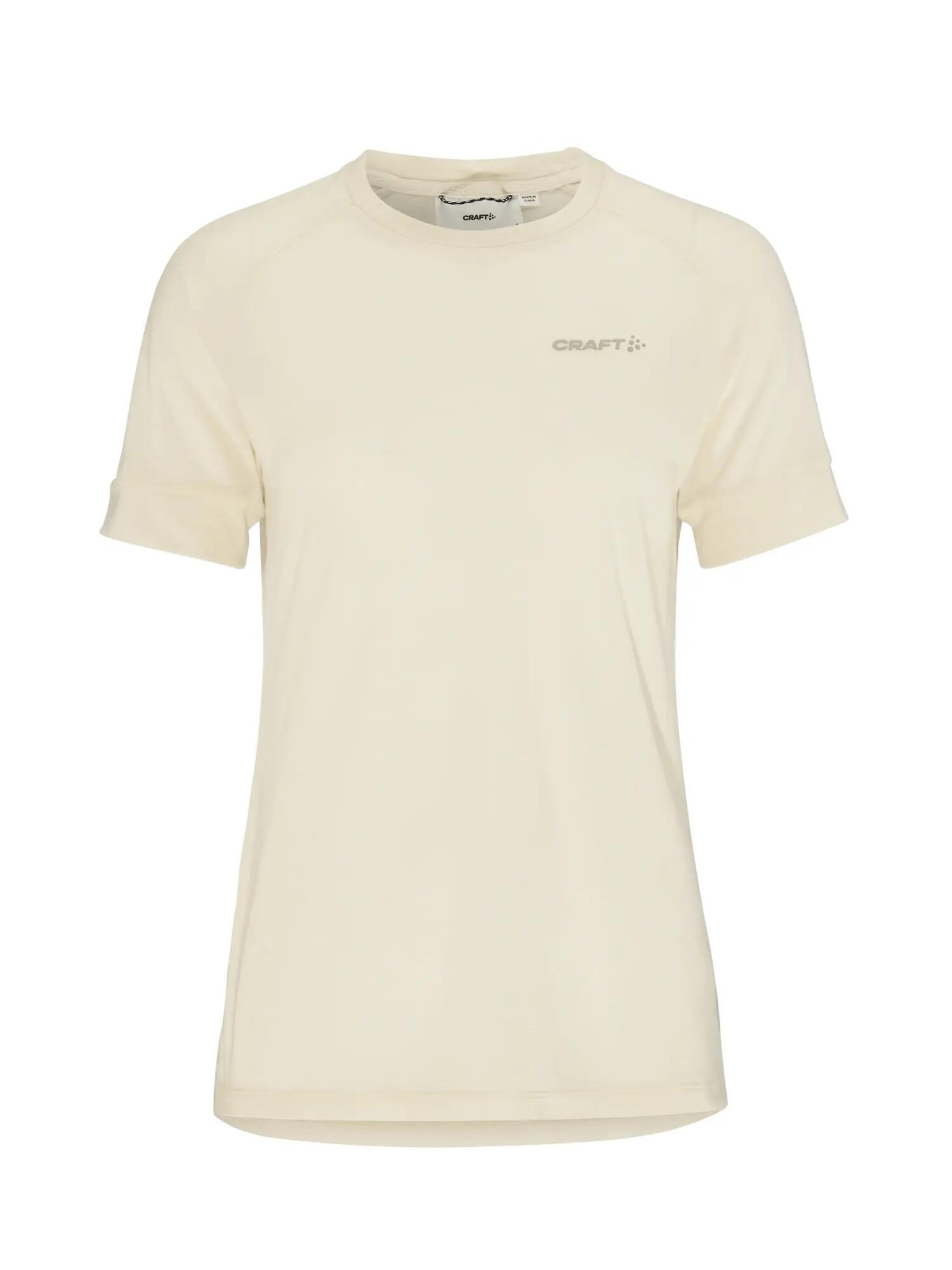 craft Wool SS Tee W - Kurzarmshirt aus Recycling-Polyester & Wolle – Tofu 1/7