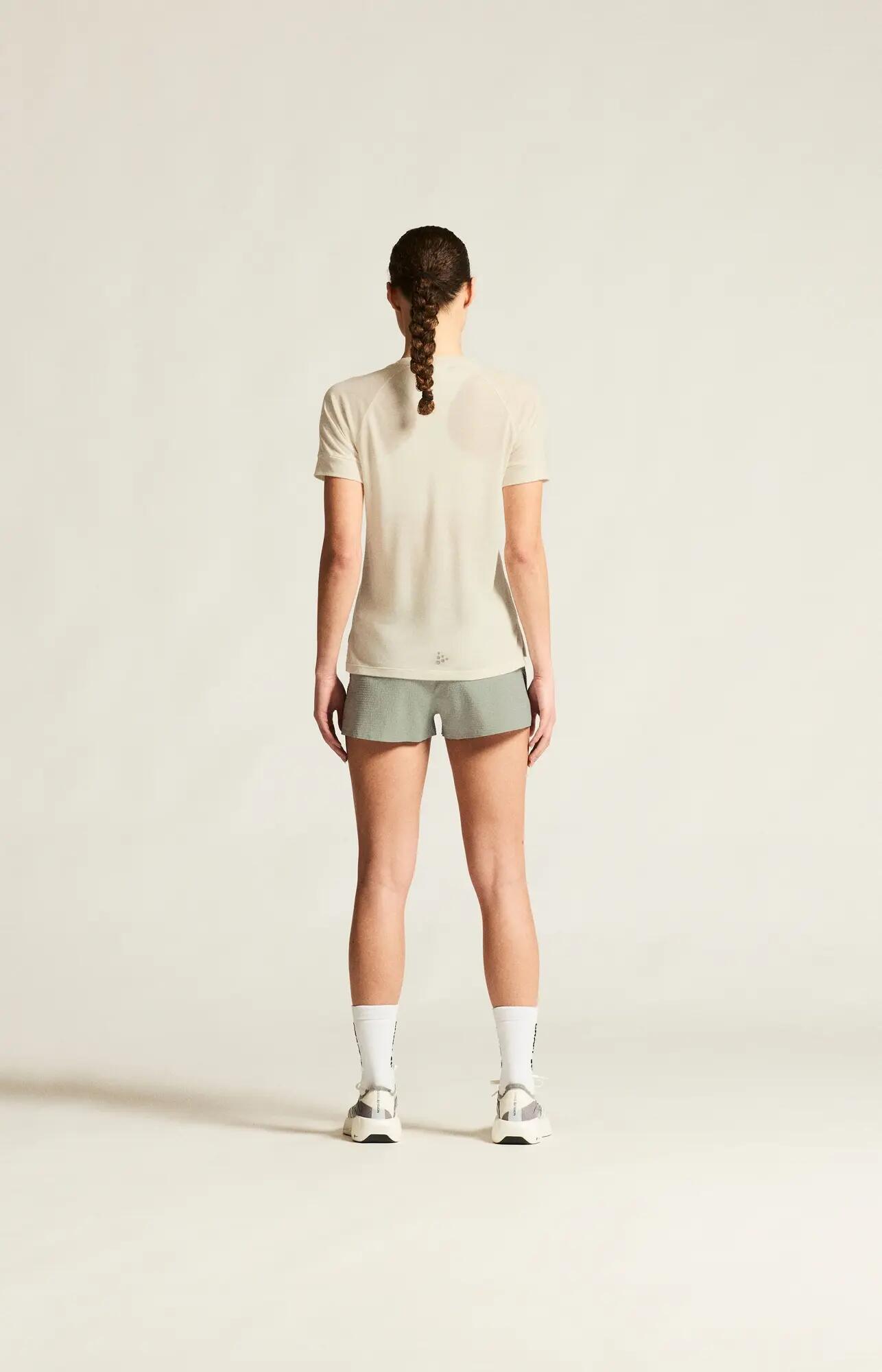 craft Wool SS Tee W - Kurzarmshirt aus Recycling-Polyester & Wolle – Tofu 4/7